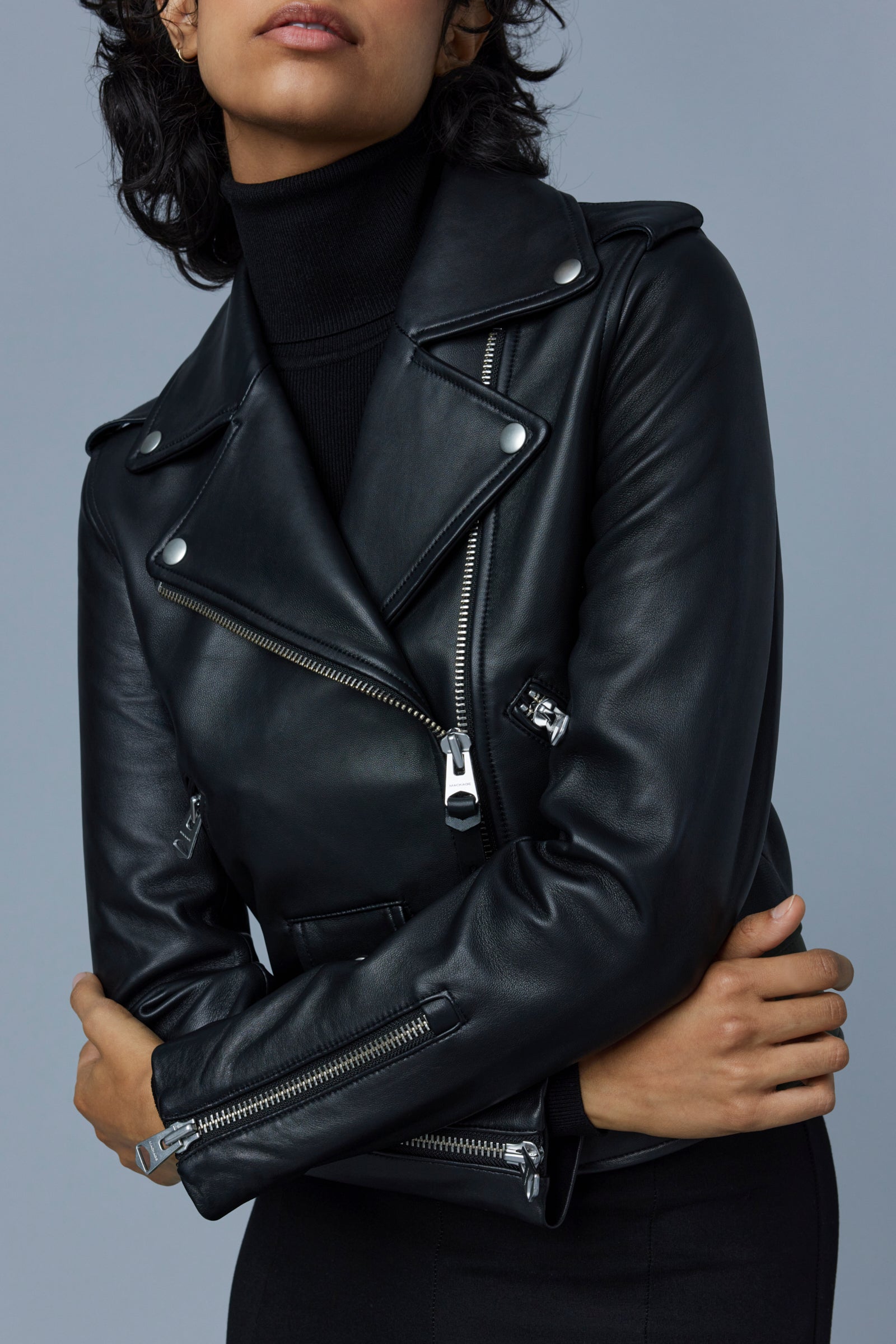 Veste de motard en cuir BAYA (R)