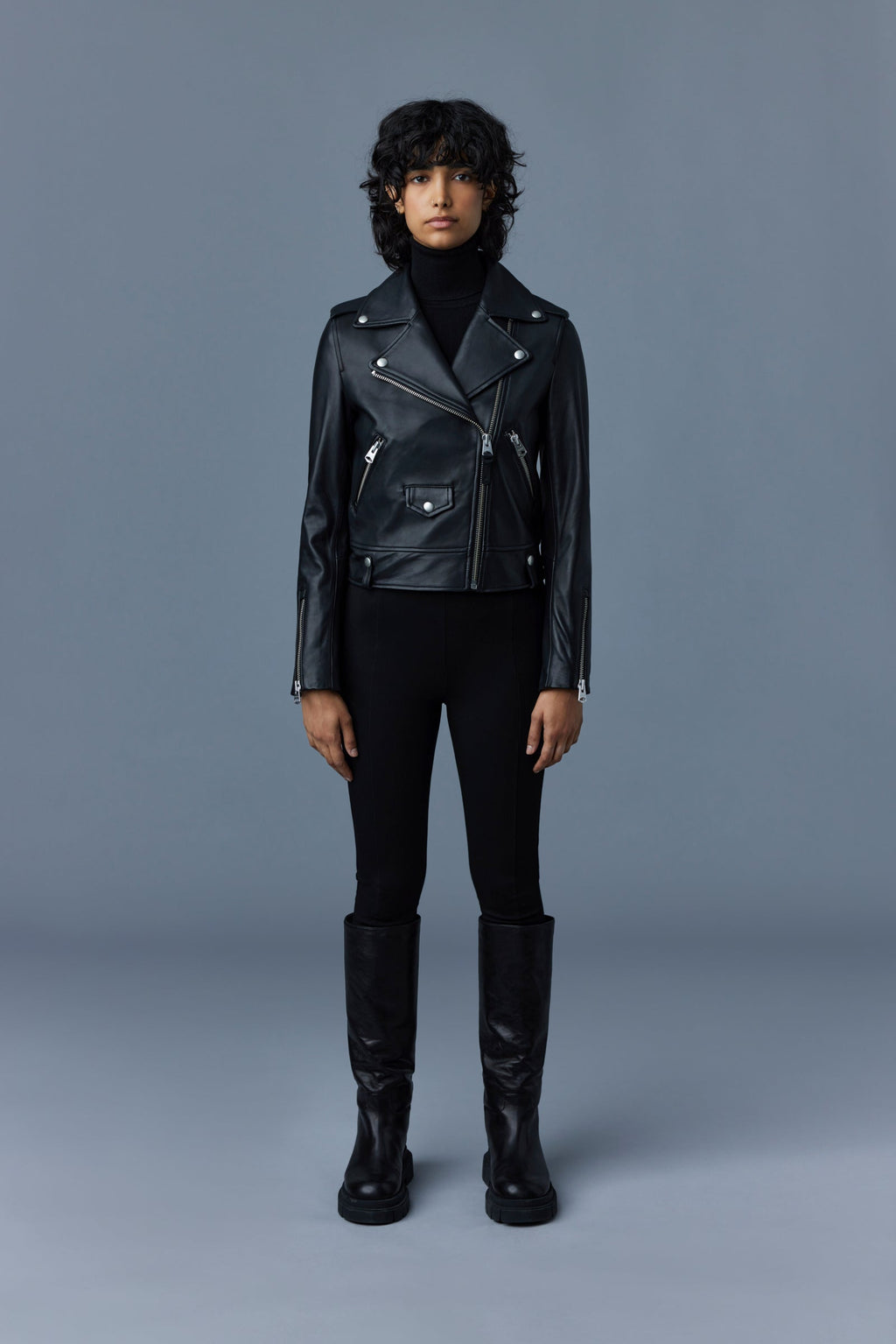 Veste de motard en cuir BAYA (R)