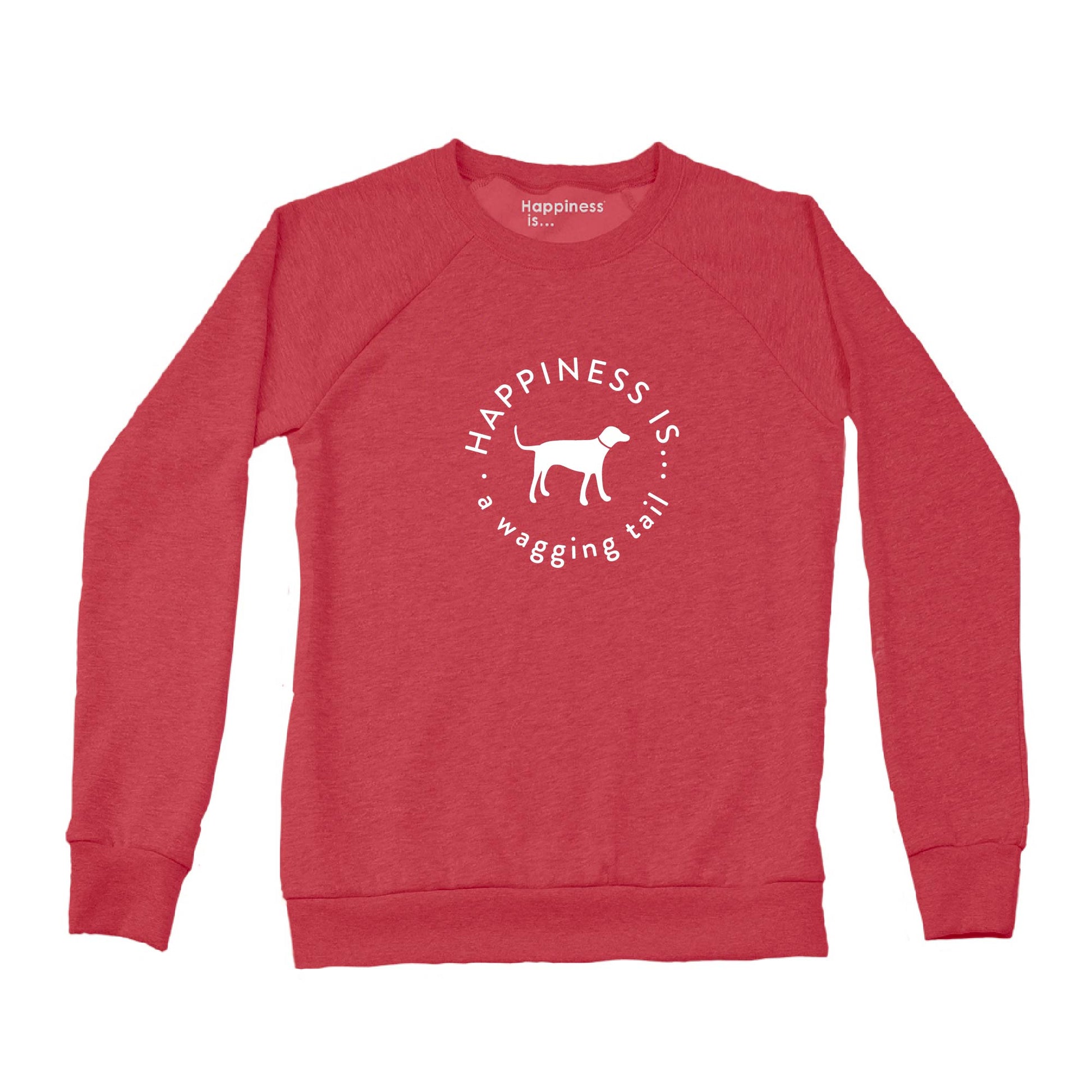 Women's Wagging Tail Crew Sweatshirt, Chili