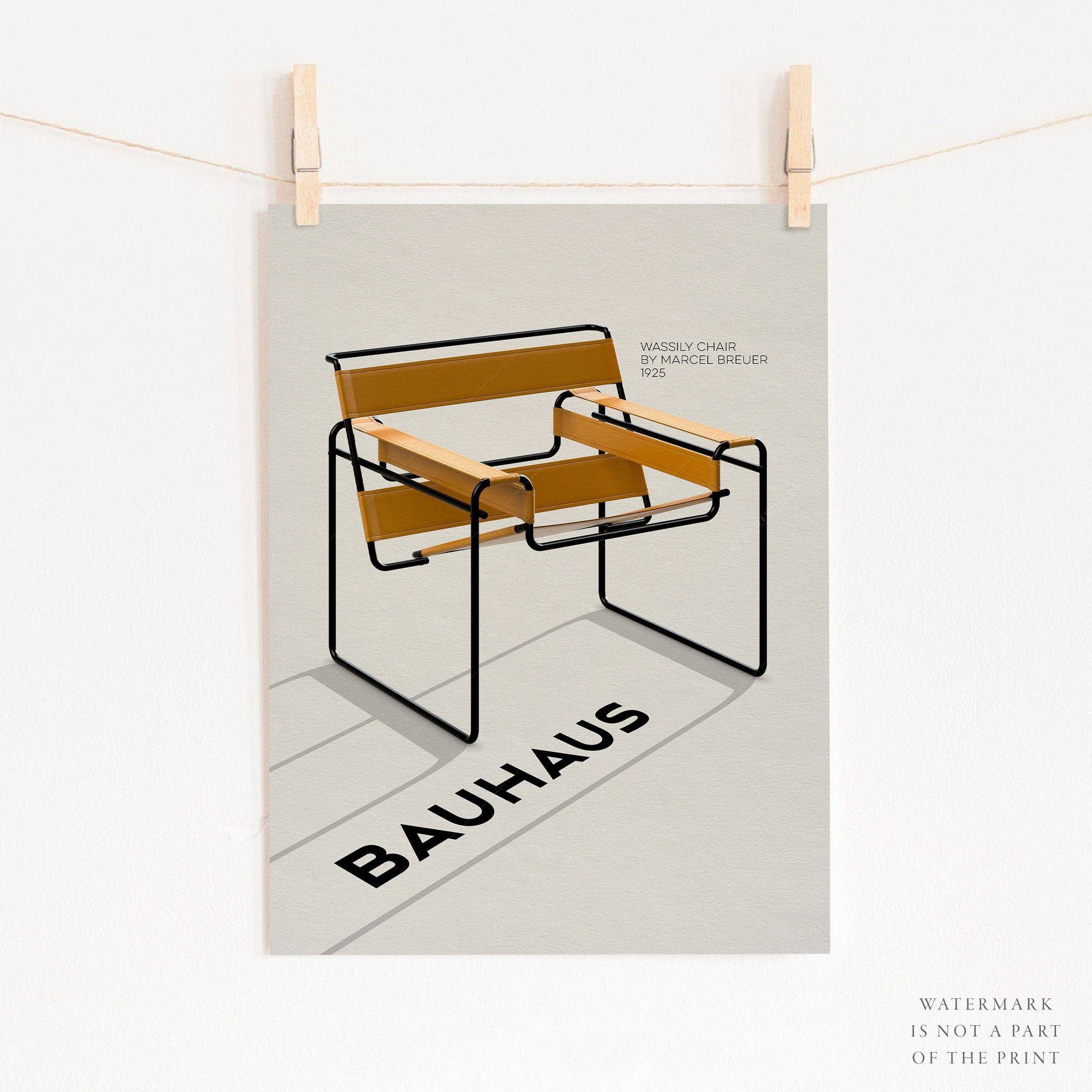 Marcel Breuer Wassily Chair Bauhaus Print – Modern Design Wall Art