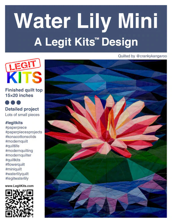 KITS LEGIT, Kit de mini courtepointe Water Lily (tissu uniquement)