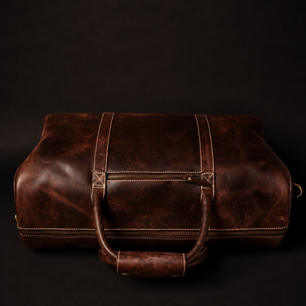 The Wayfarer Bag - Brown Classic Full-Grain Leather Duffle Bag