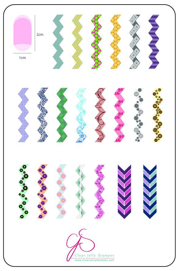 Clear Jelly Stamper - Chantel's Chevrons