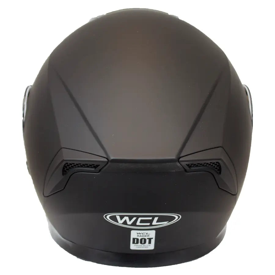Casque intégral en cuir noir mat West Coast