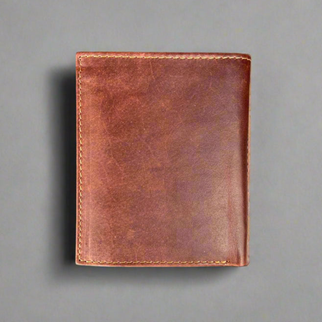 Men’s Bifold Flipout Cow Leather Wallet