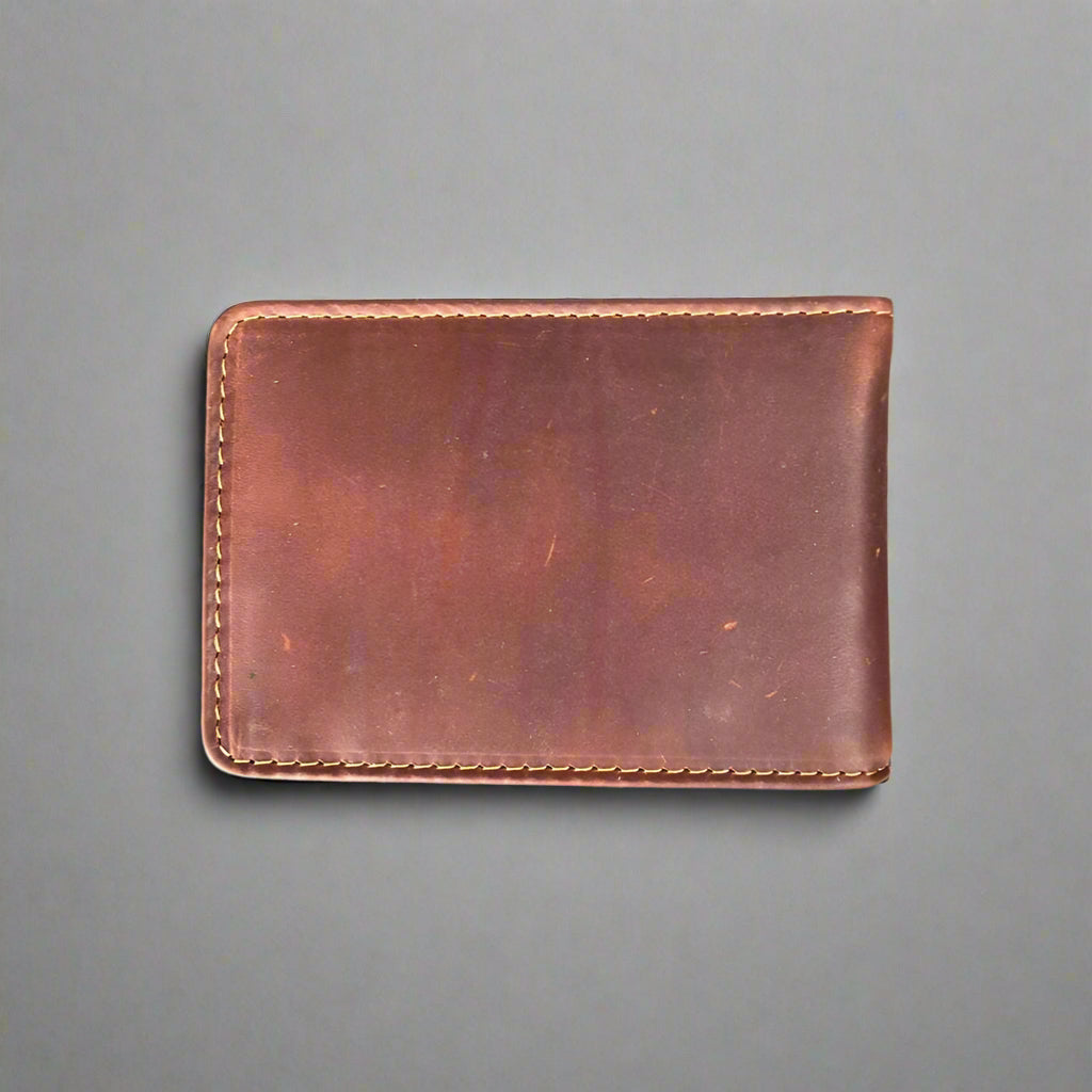 Men’s Cow Leather Money Clip with RFID Protection