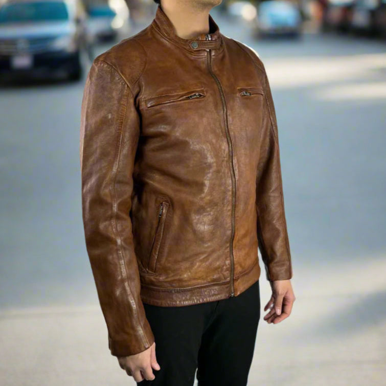 Men's Classic Sheep Leather Jacket