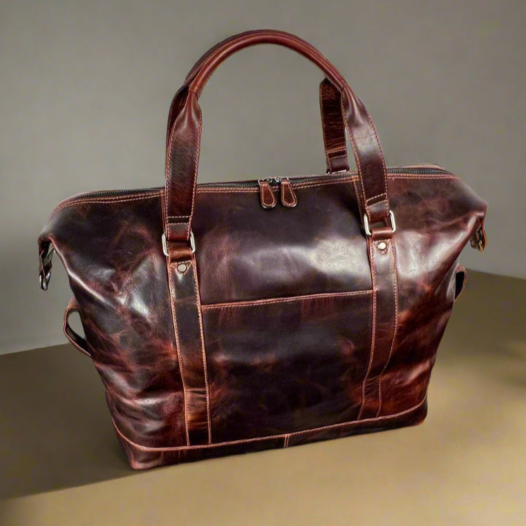 Sac de voyage de luxe en cuir Manhattan