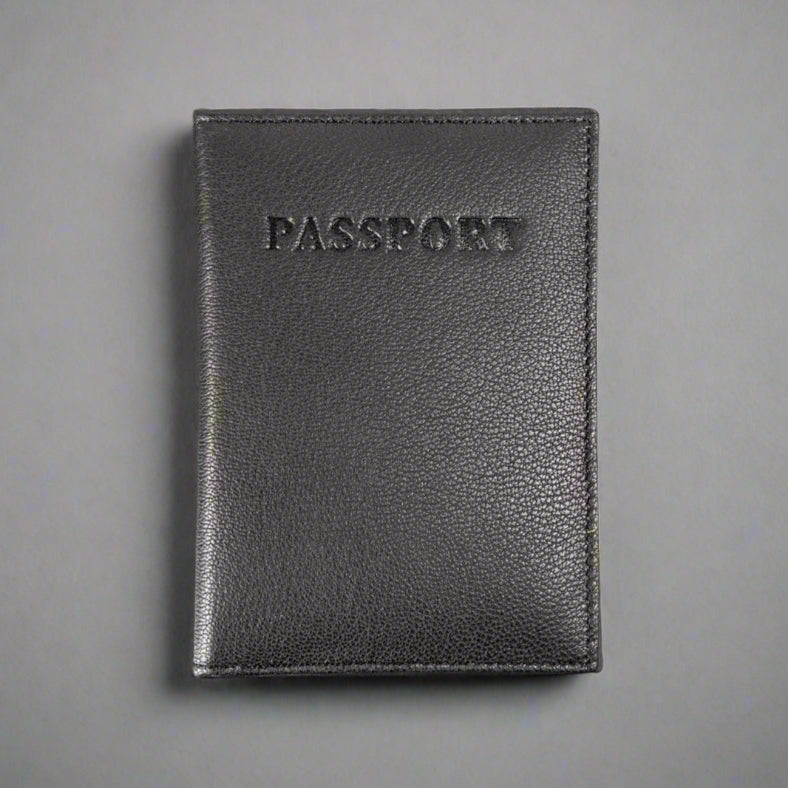 Leather Passport Cover with Card Holder