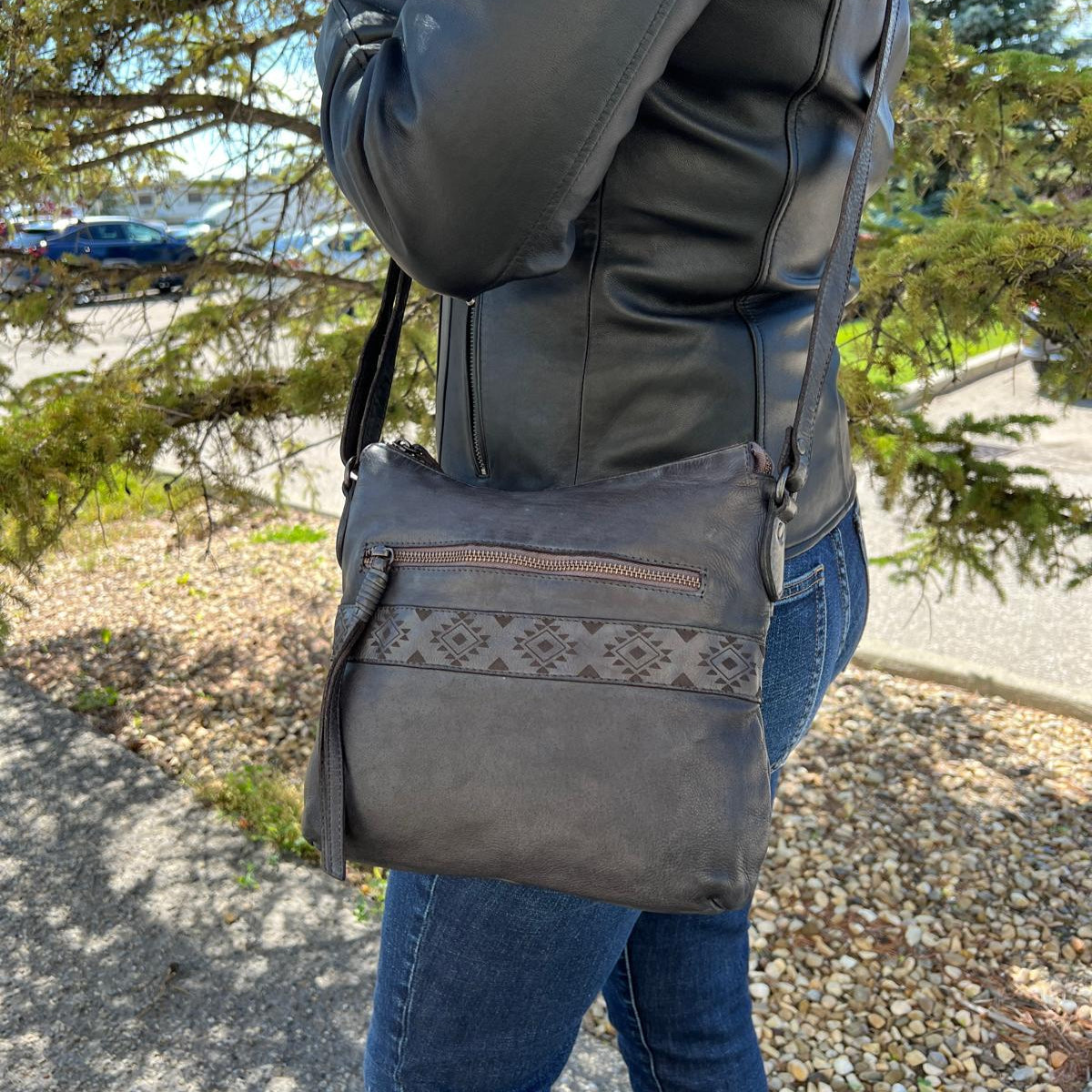 Sac bandoulière MET à motif aztèque