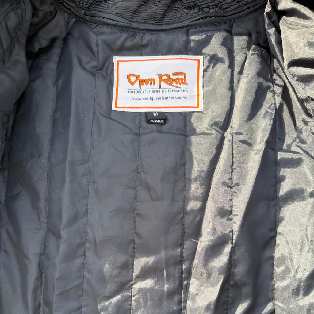 Men's Textile Motorcycle Jacket. Protective Armor, Reflective Strips & Multiple Pockets