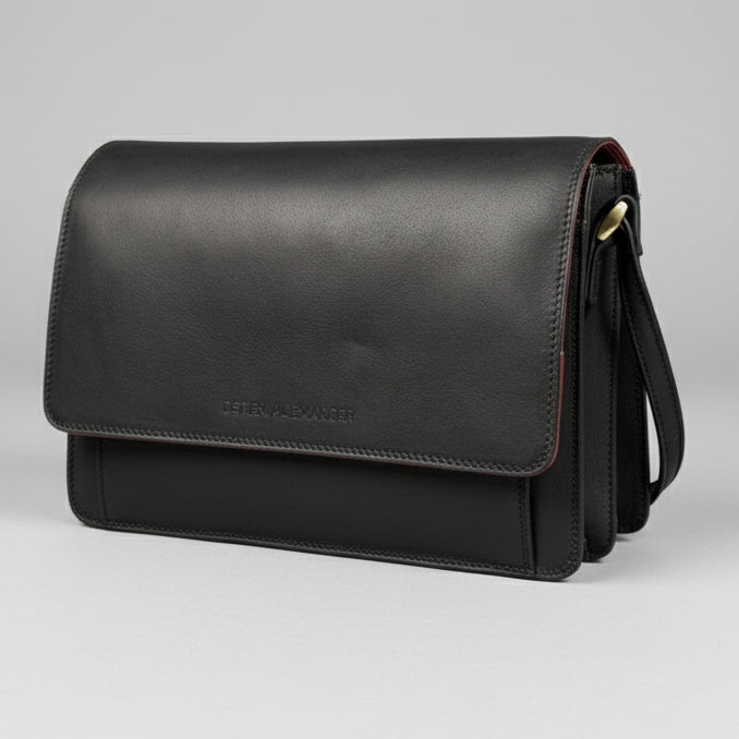 Sac bandoulière en cuir Derek Alexander Half Flap Organizer