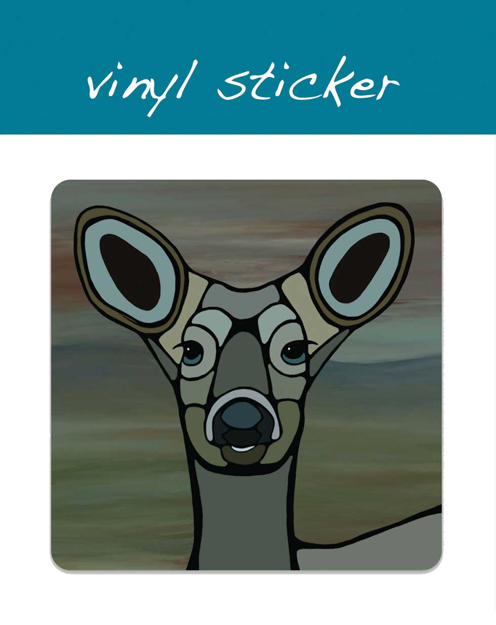 Autocollant en vinyle - Cerf de Virginie