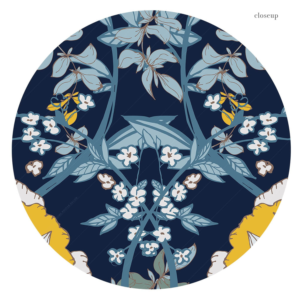 William Morris Blue Floral Art Print – Botanical Wall Art Poster