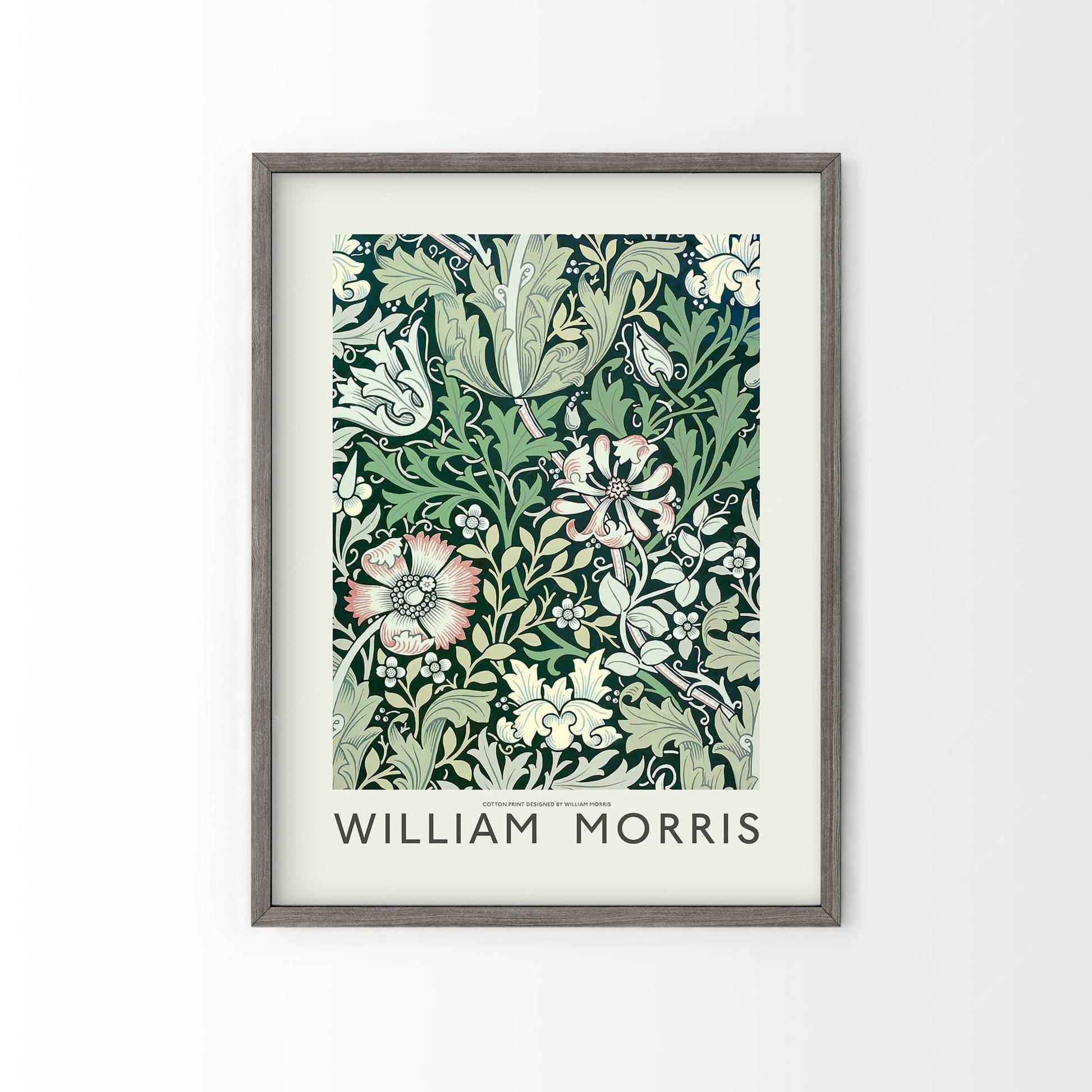 William Morris Compton Art Print – Green Floral Botanical Poster