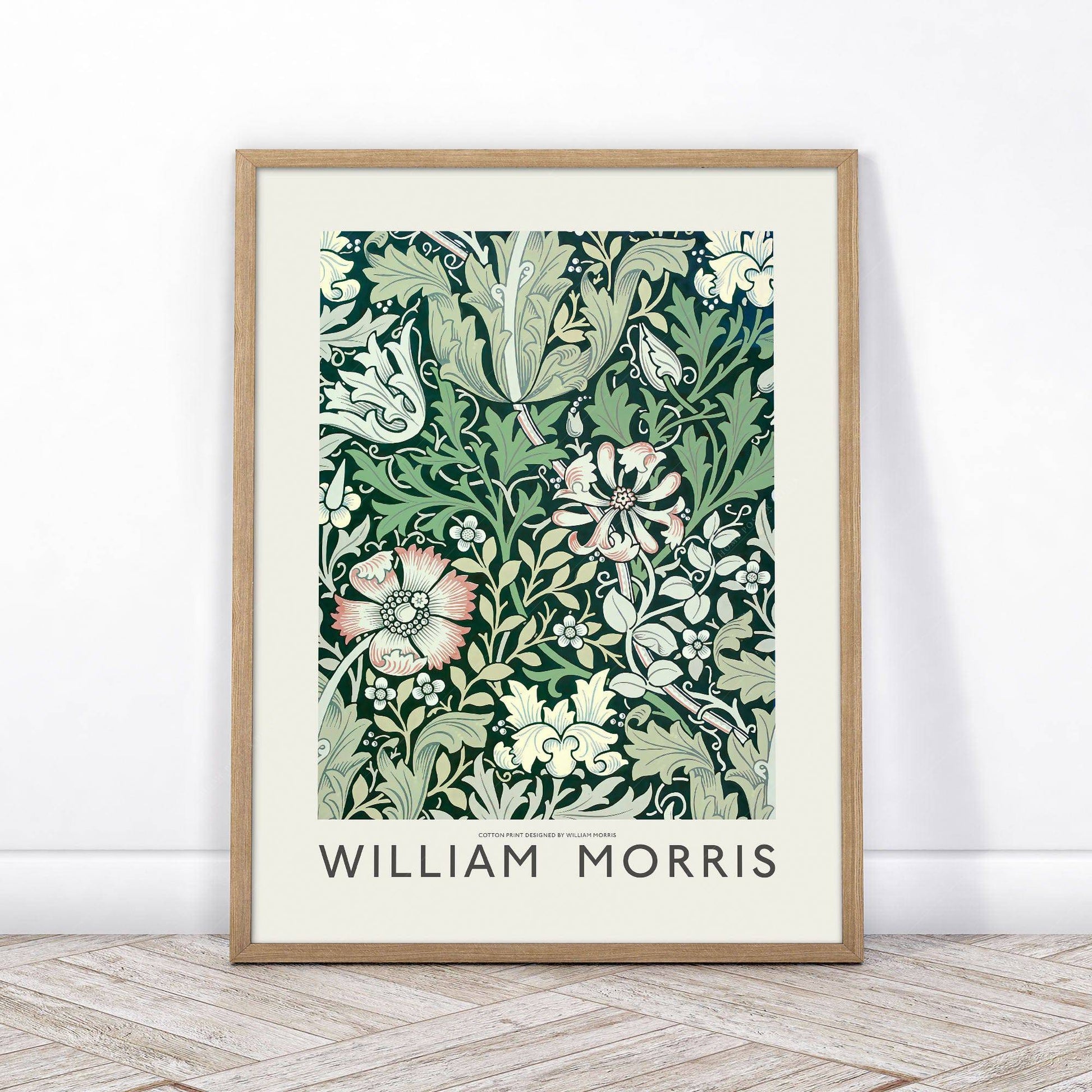 William Morris Compton Art Print – Green Floral Botanical Poster