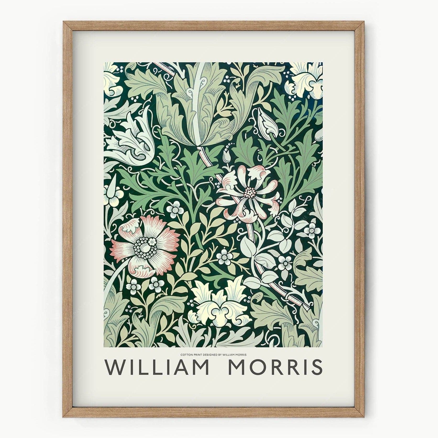 William Morris Compton Art Print – Green Floral Botanical Poster
