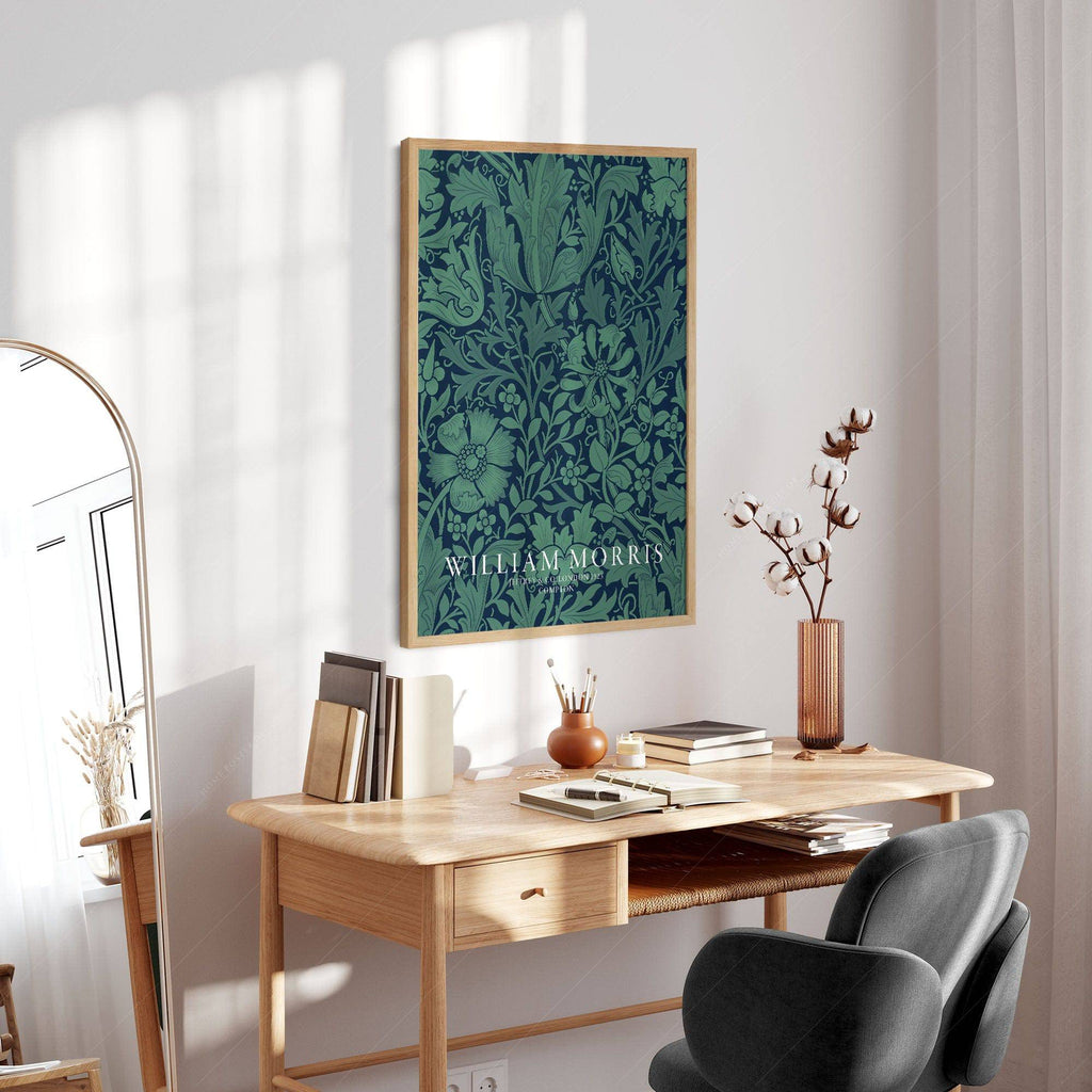 William Morris Compton Art Print – Emerald Green Botanical Wall Decor