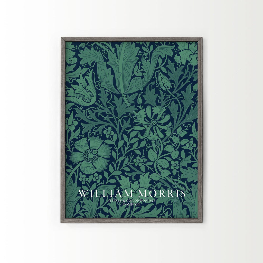 William Morris Compton Art Print – Emerald Green Botanical Wall Decor