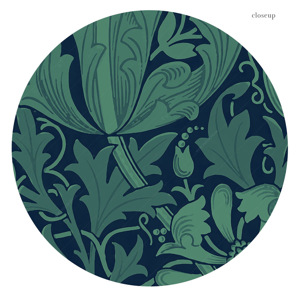 William Morris Compton Art Print – Emerald Green Botanical Wall Decor