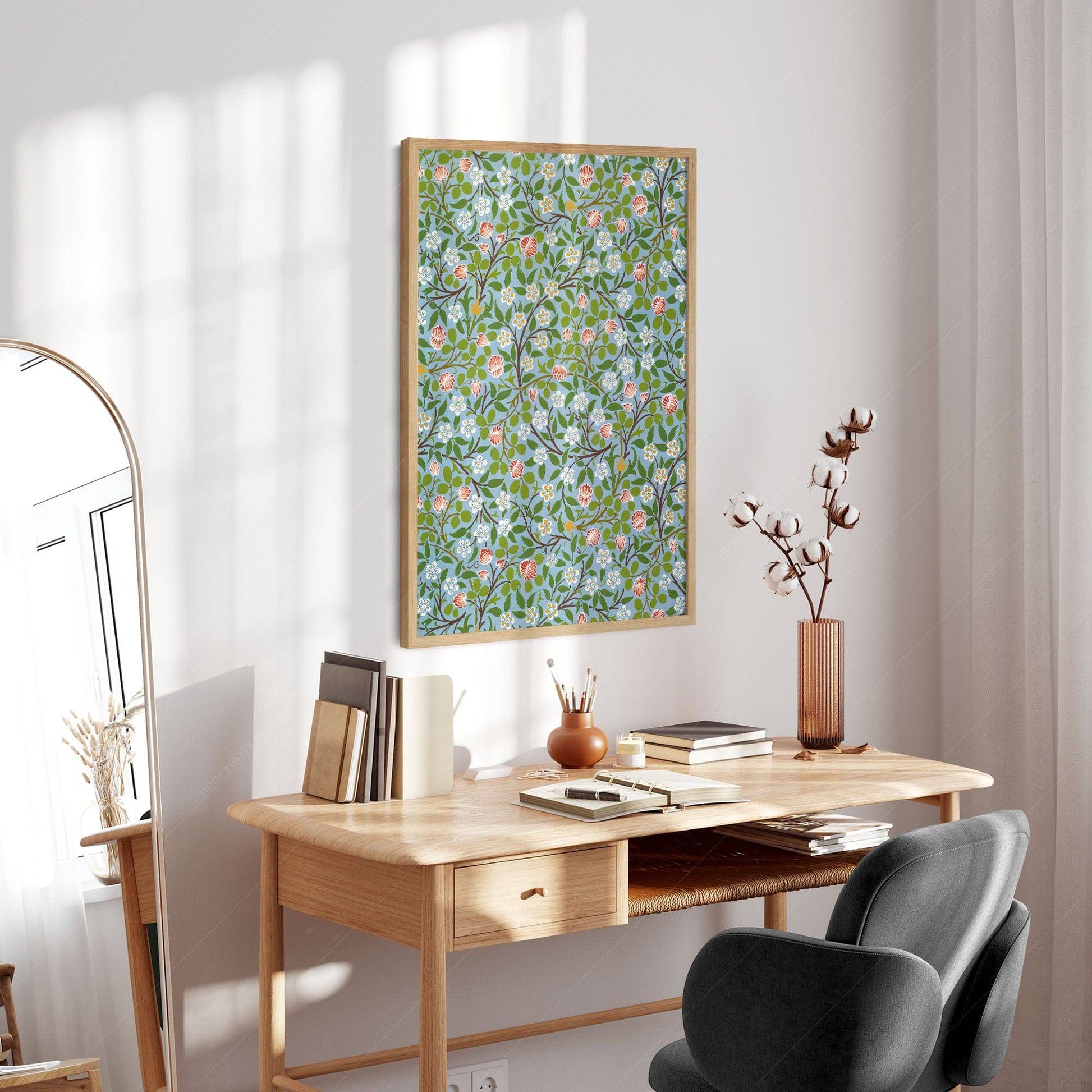 William Morris Clover Floral Pattern Print – Victorian Botanical Wall Art