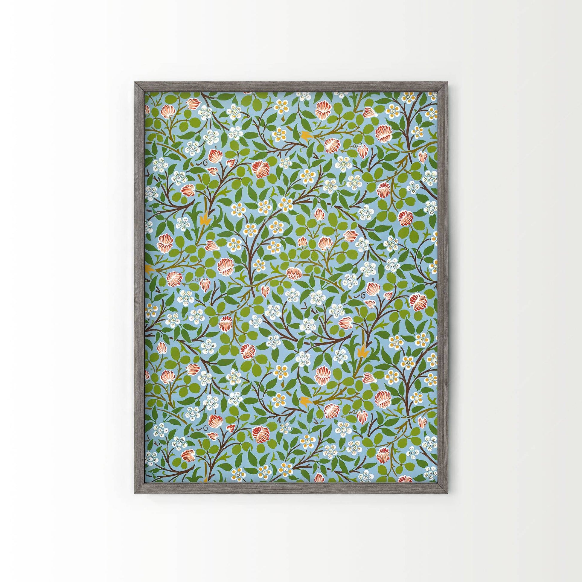William Morris Clover Floral Pattern Print – Victorian Botanical Wall Art