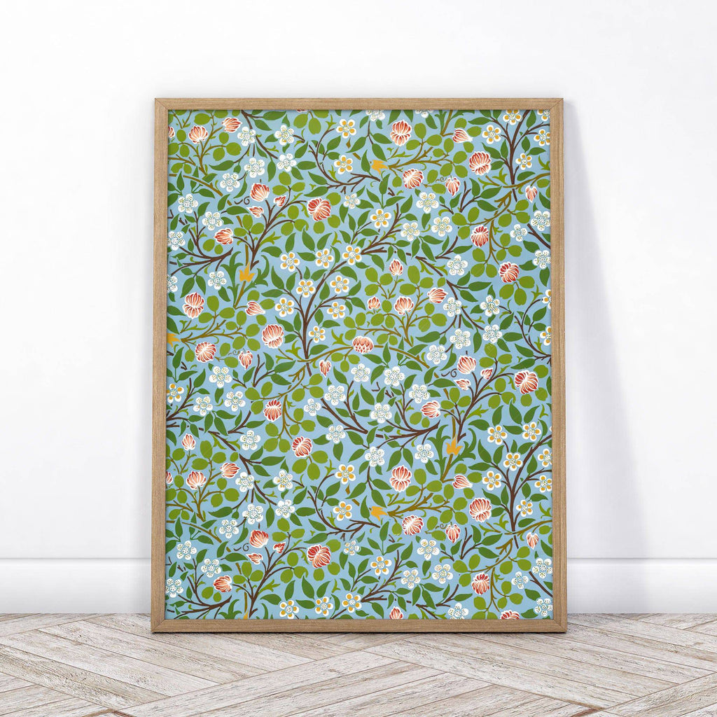 William Morris Clover Floral Pattern Print – Victorian Botanical Wall Art