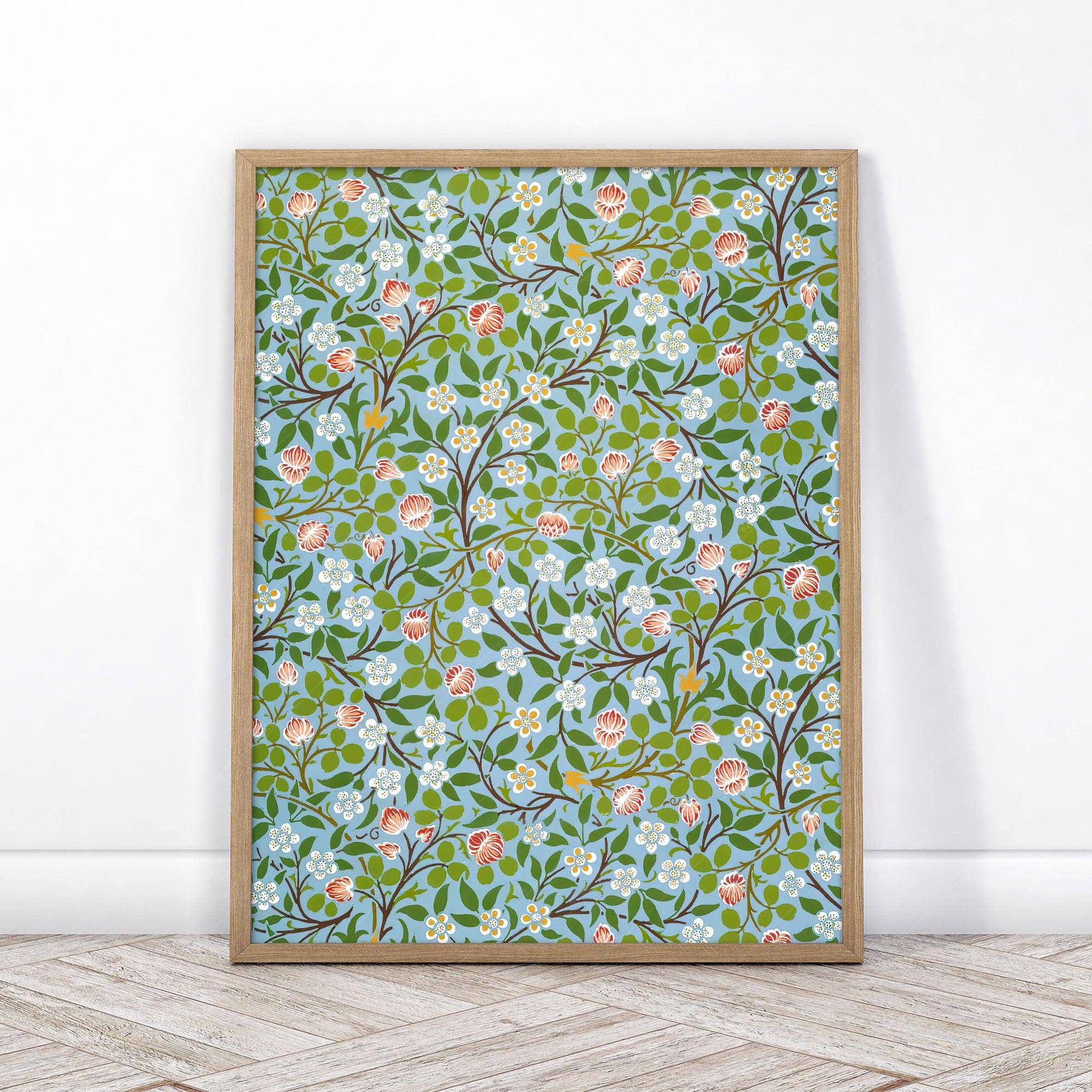 William Morris Clover Floral Pattern Print – Victorian Botanical Wall Art