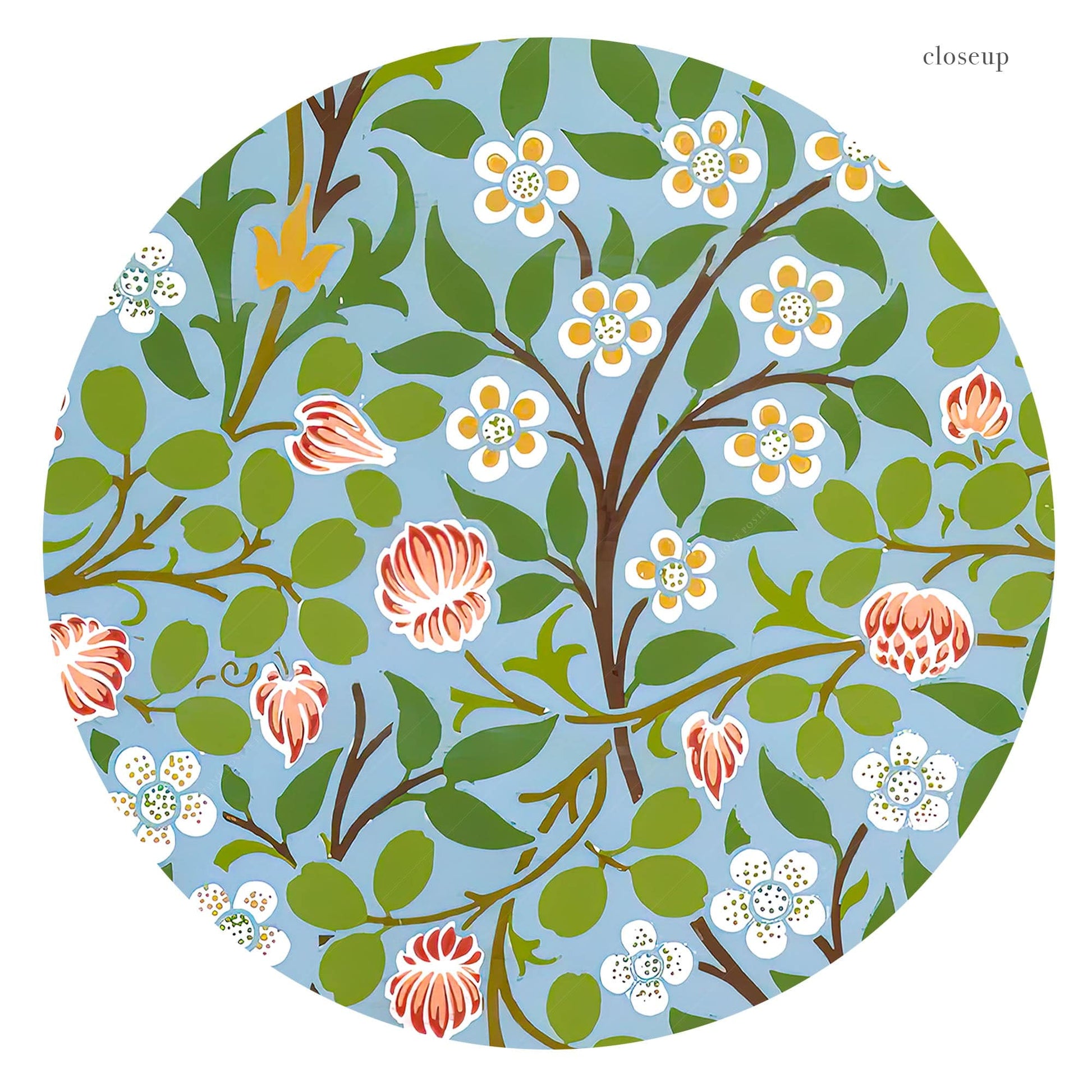 William Morris Clover Floral Pattern Print – Victorian Botanical Wall Art
