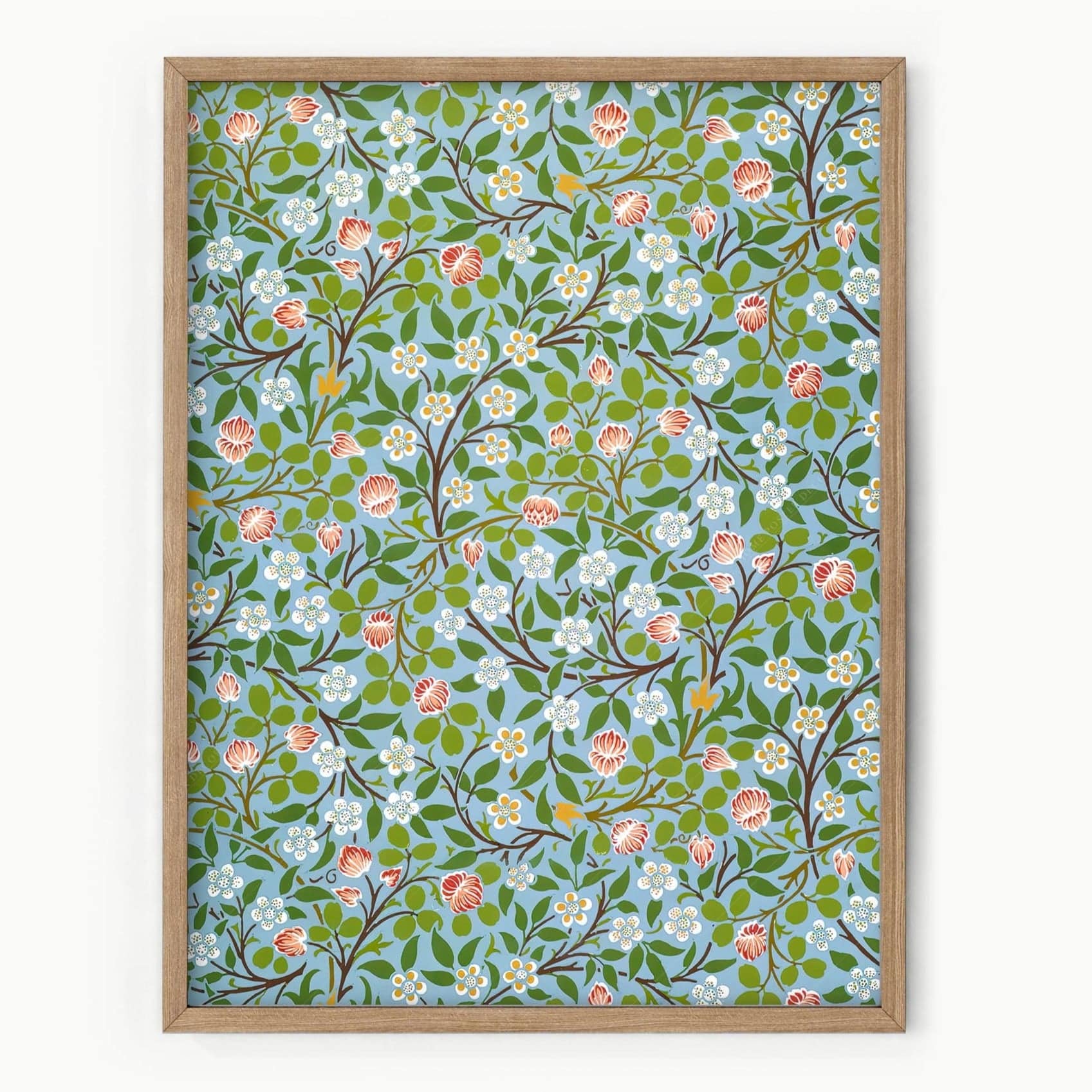 William Morris Clover Floral Pattern Print – Victorian Botanical Wall Art