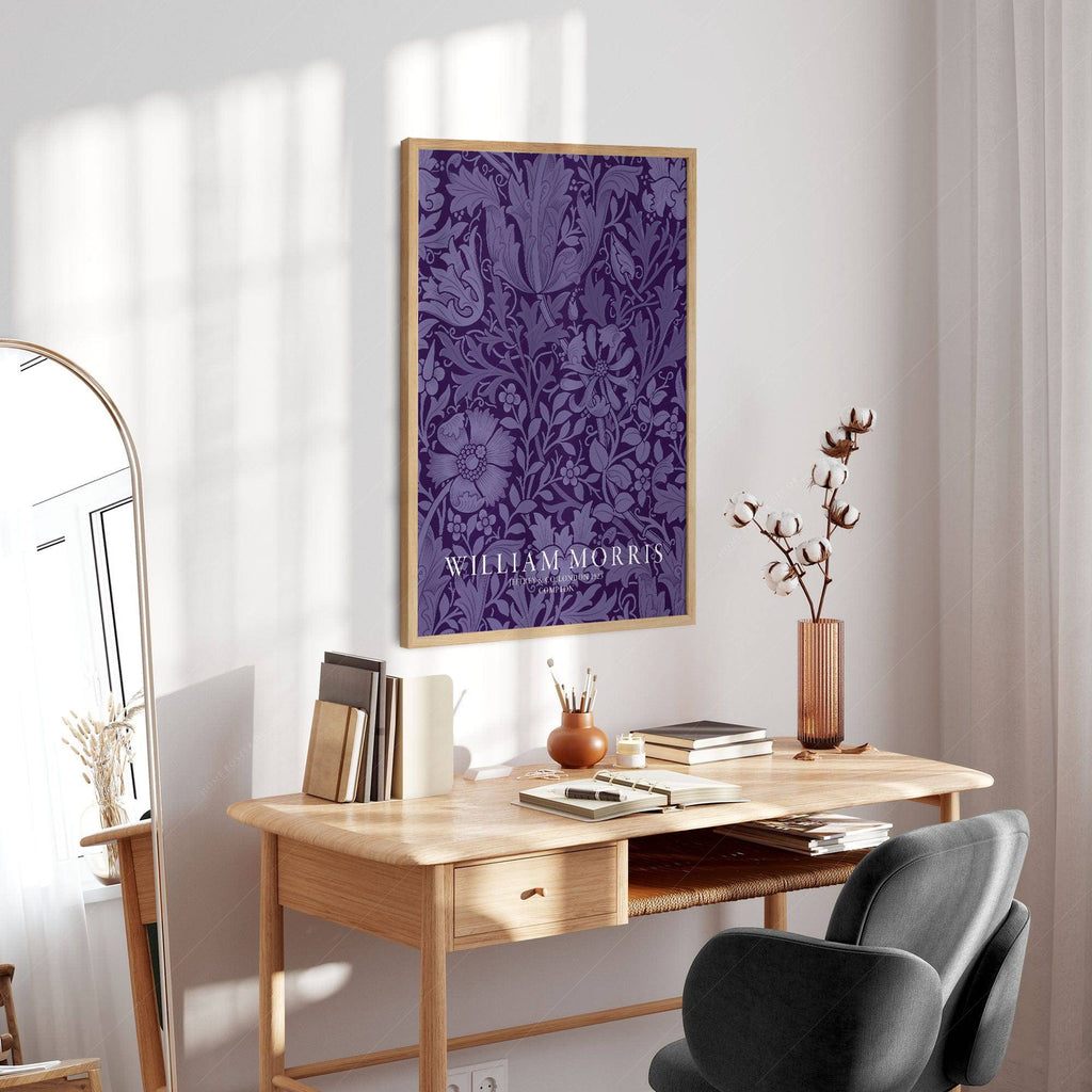 William Morris Compton Art Print – Purple Botanical Wall Art Poster