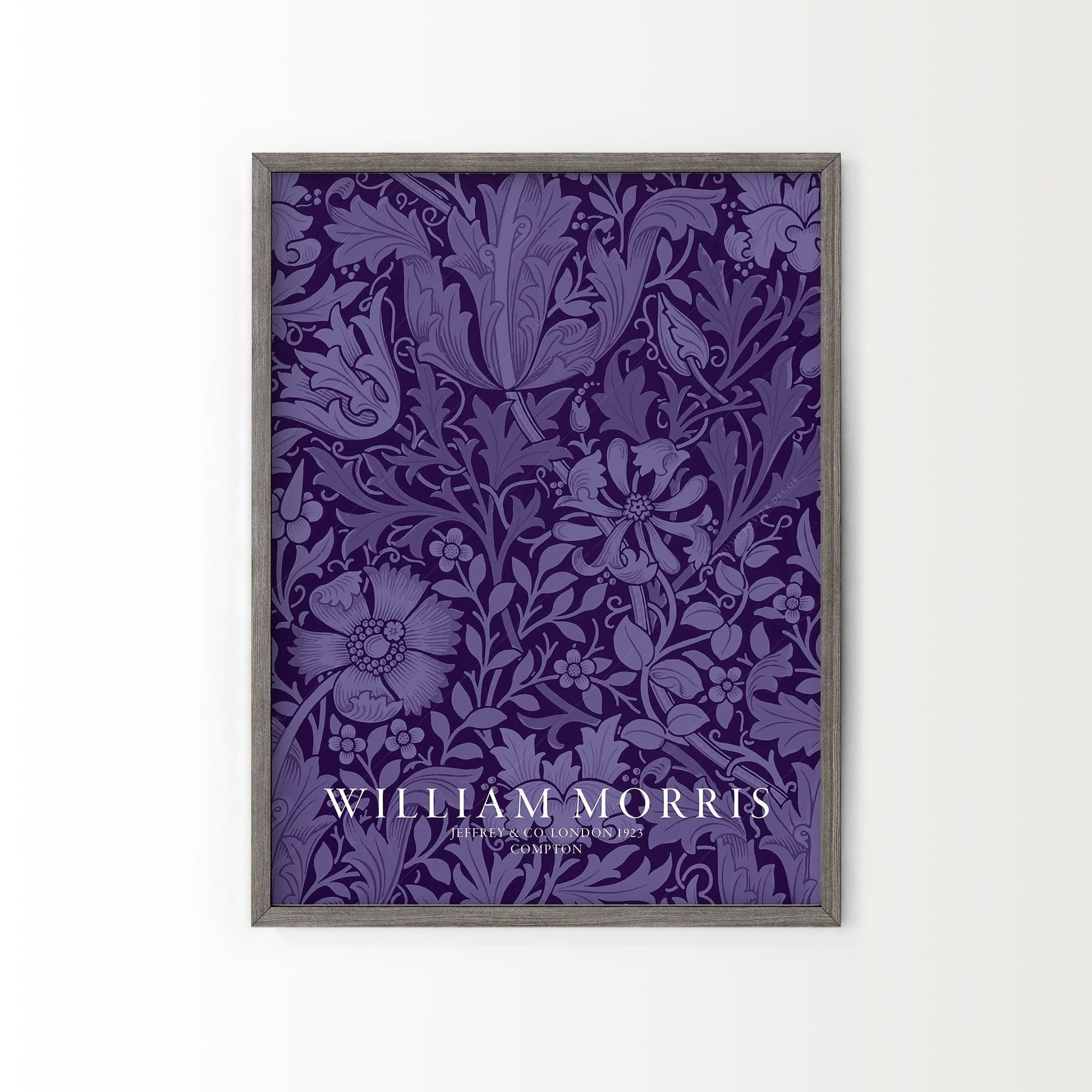 William Morris Compton Art Print – Purple Botanical Wall Art Poster