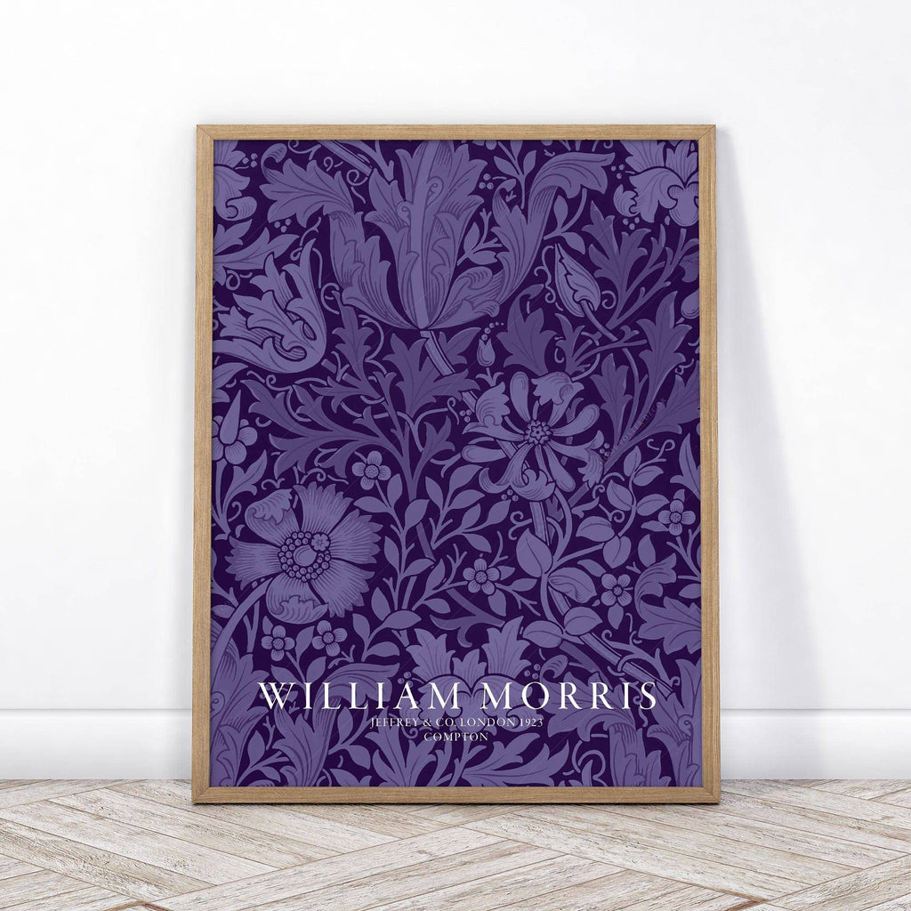 William Morris Compton Art Print – Purple Botanical Wall Art Poster