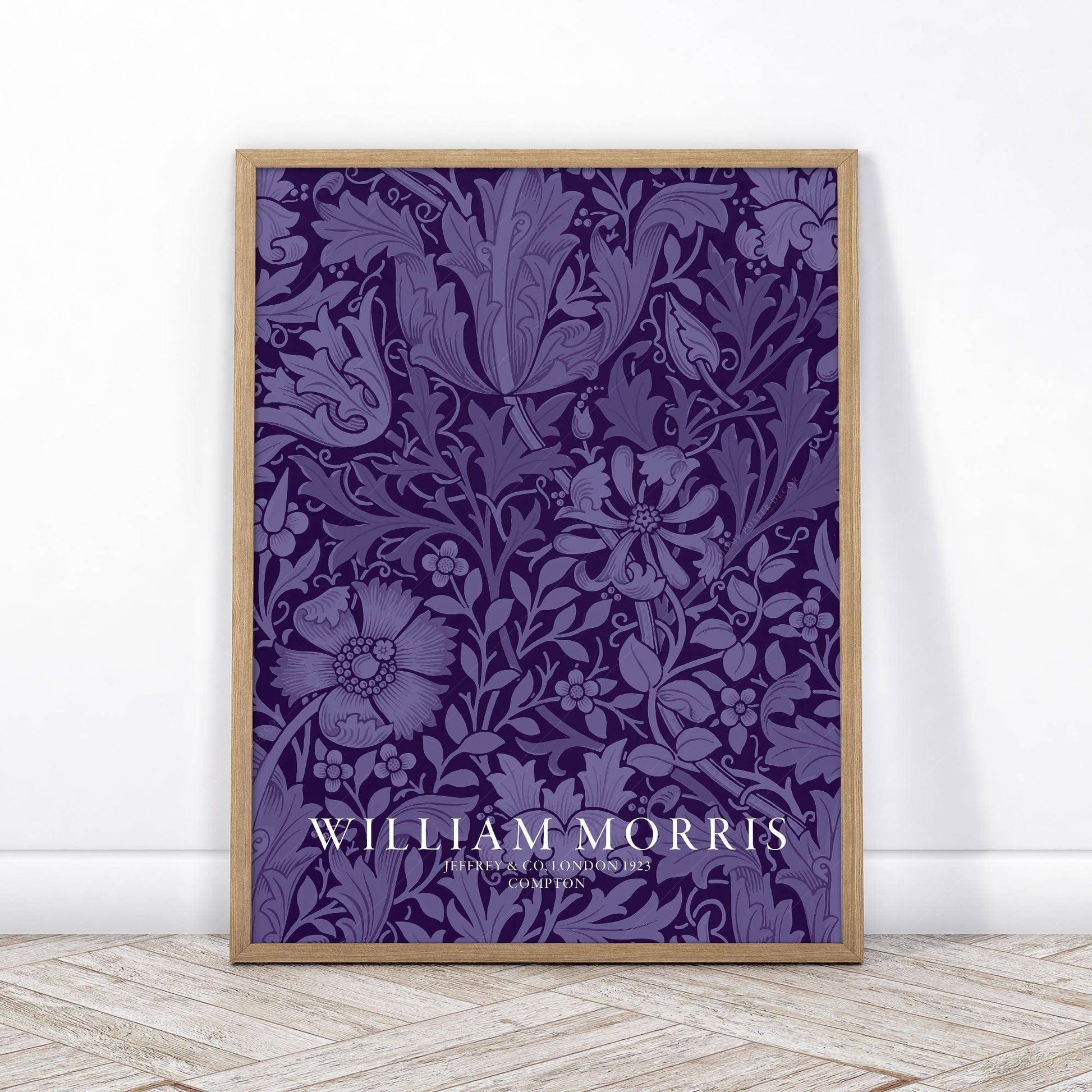 William Morris Compton Art Print – Purple Botanical Wall Art Poster