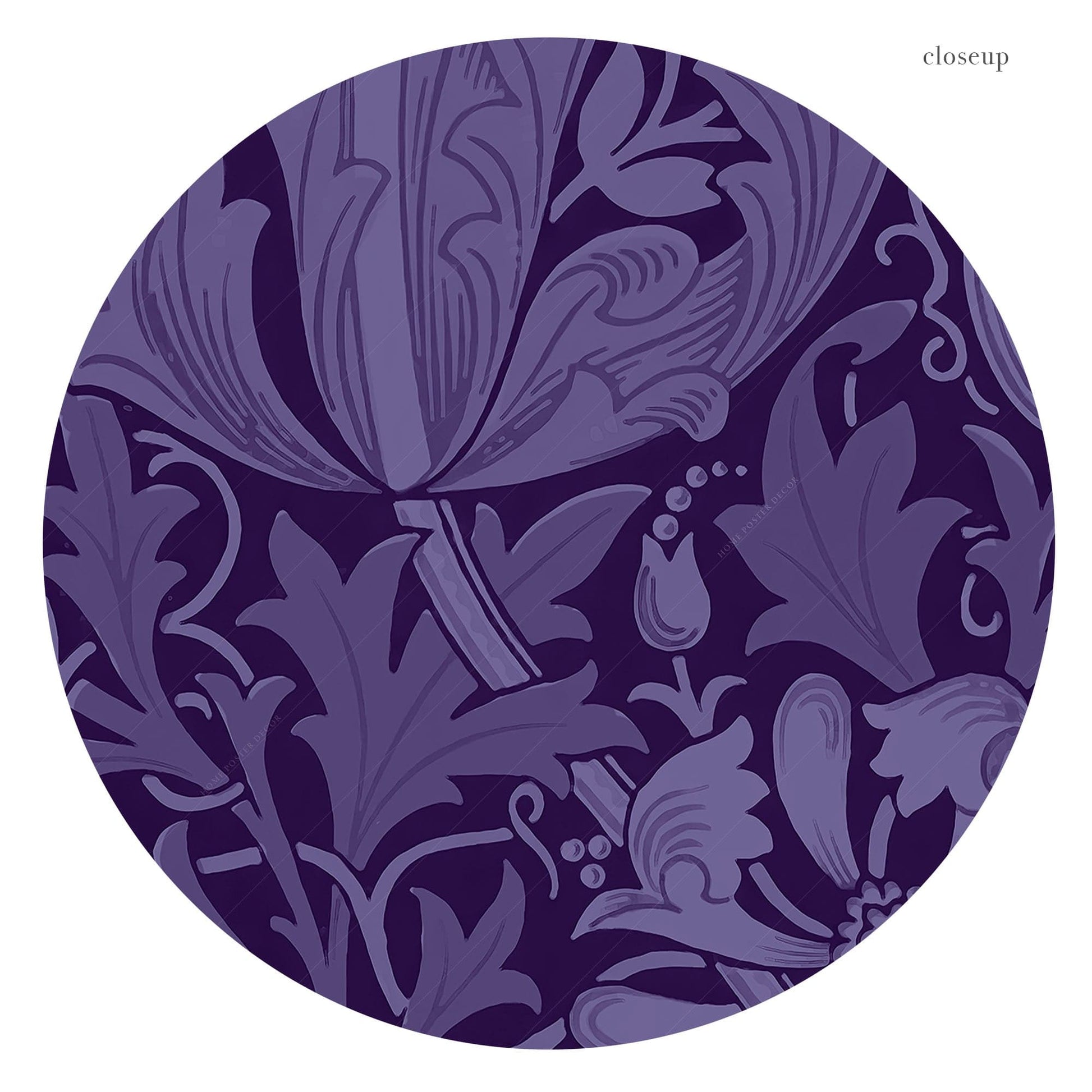 William Morris Compton Art Print – Purple Botanical Wall Art Poster