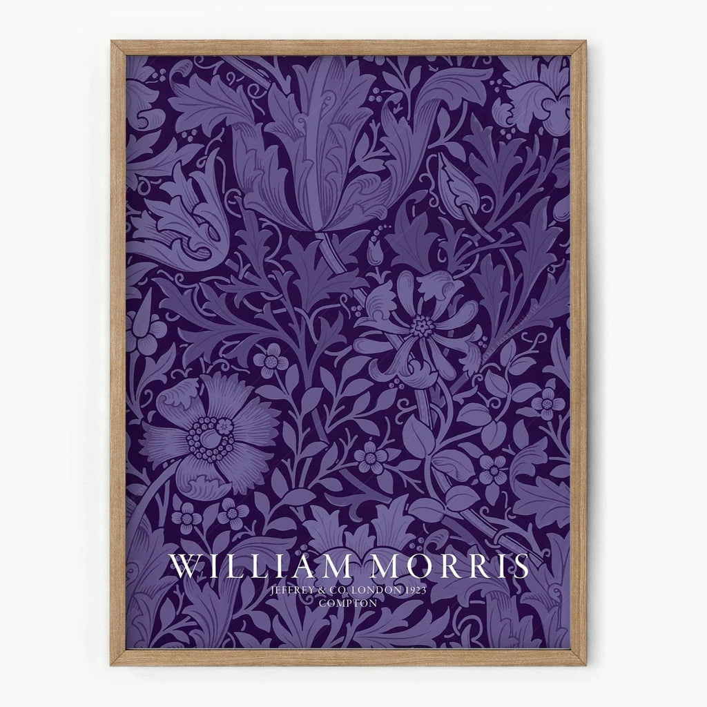 William Morris Compton Art Print – Purple Botanical Wall Art Poster