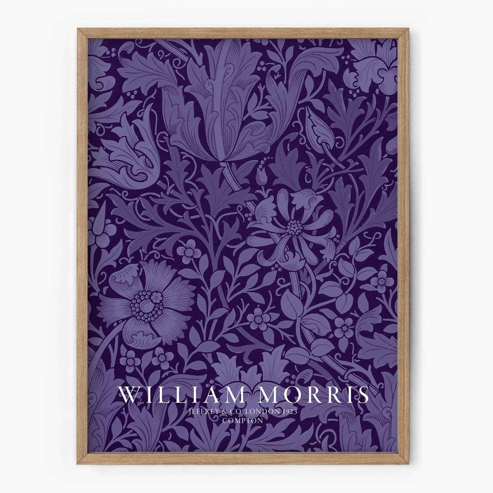 William Morris Compton Art Print – Purple Botanical Wall Art Poster