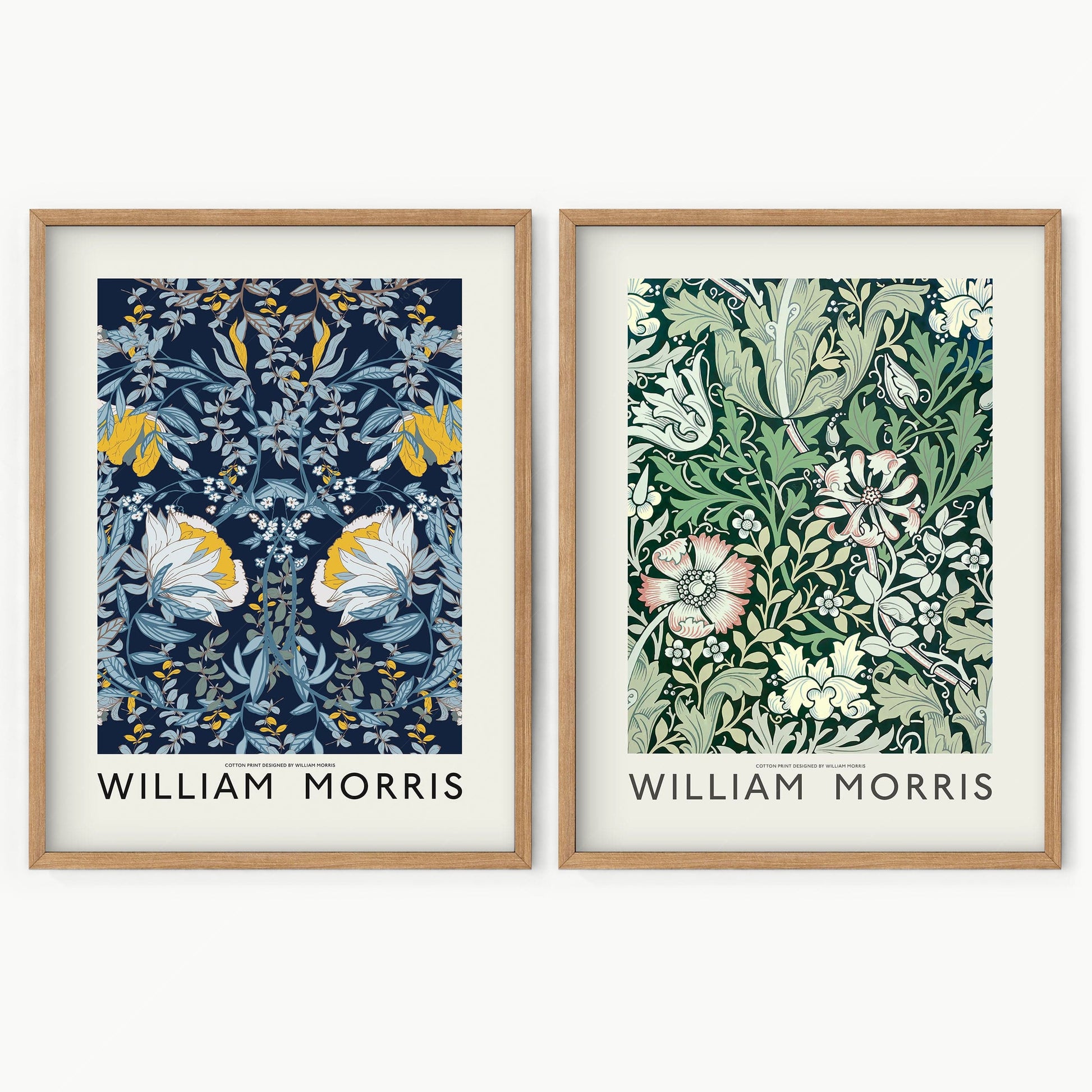 William Morris Floral Set of 2 Prints – Arts and Crafts Wall Art