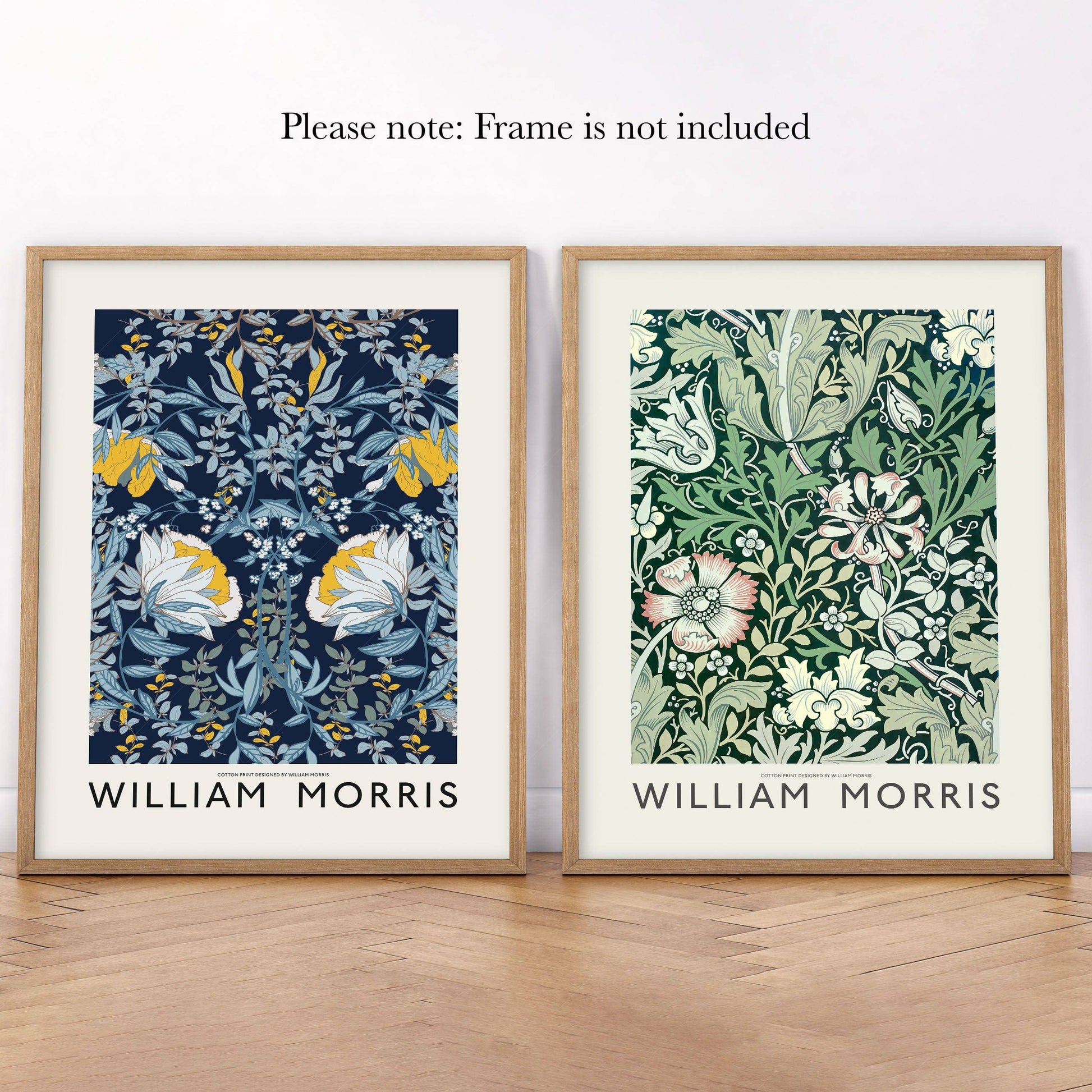William Morris Floral Set of 2 Prints – Arts and Crafts Wall Art