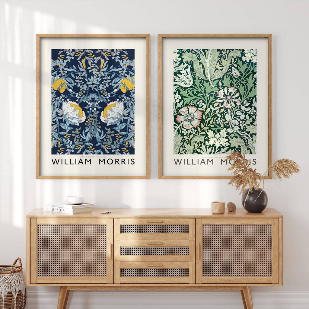 William Morris Floral Set of 2 Prints – Arts and Crafts Wall Art