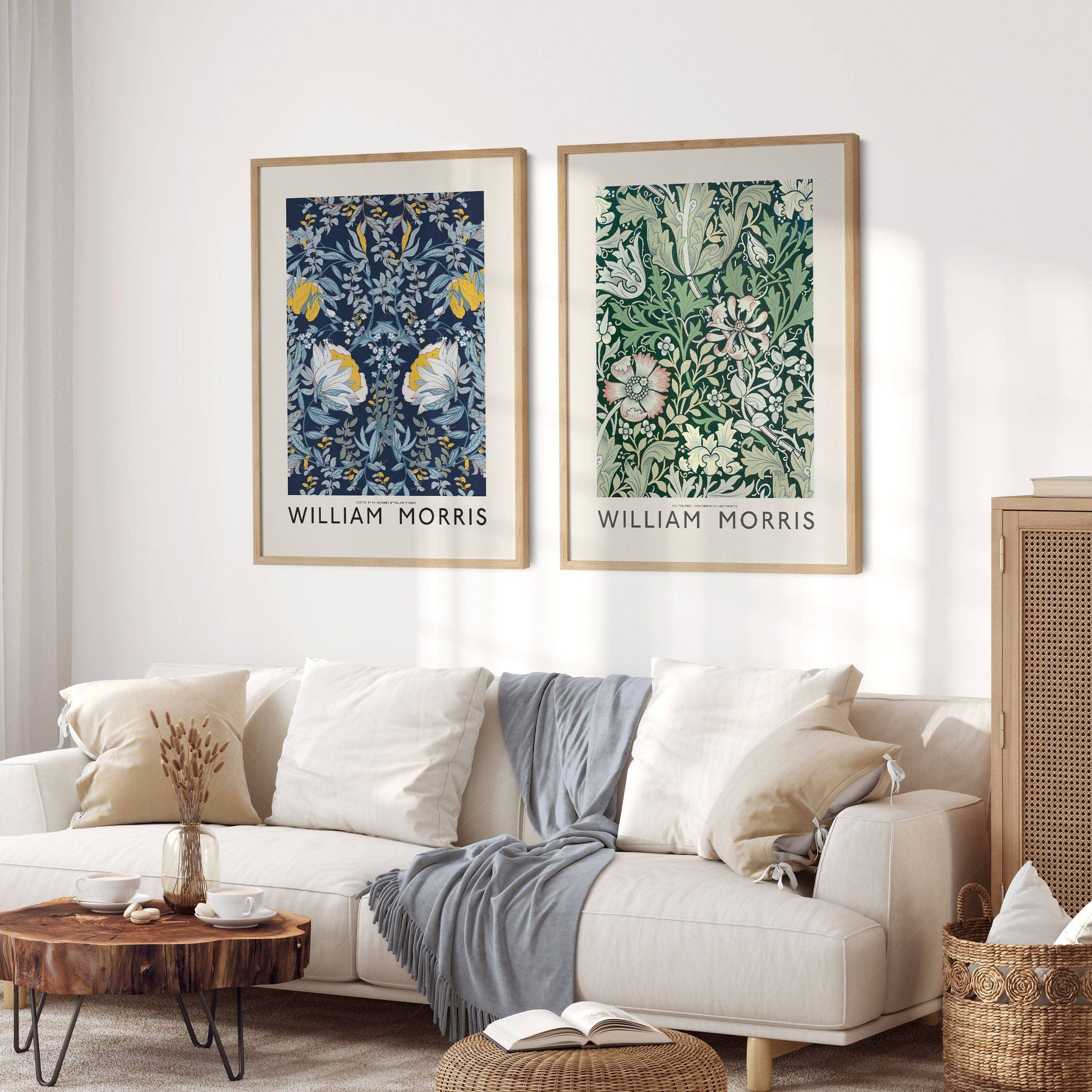 William Morris Floral Set of 2 Prints – Arts and Crafts Wall Art