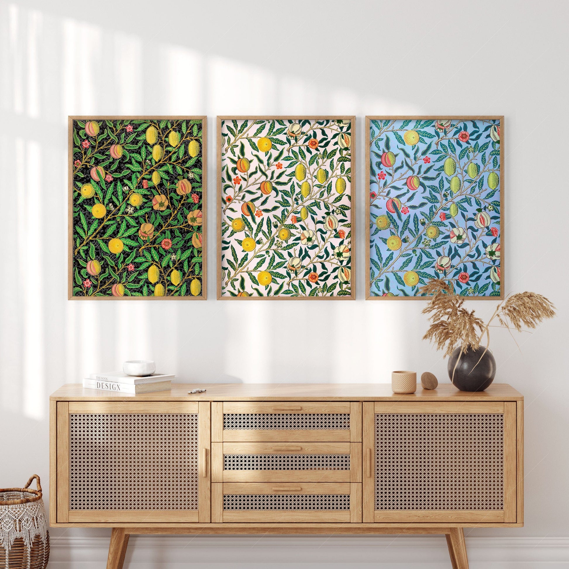 William Morris Fruit Pomegranate Set of 3 Prints – Botanical Wall Art