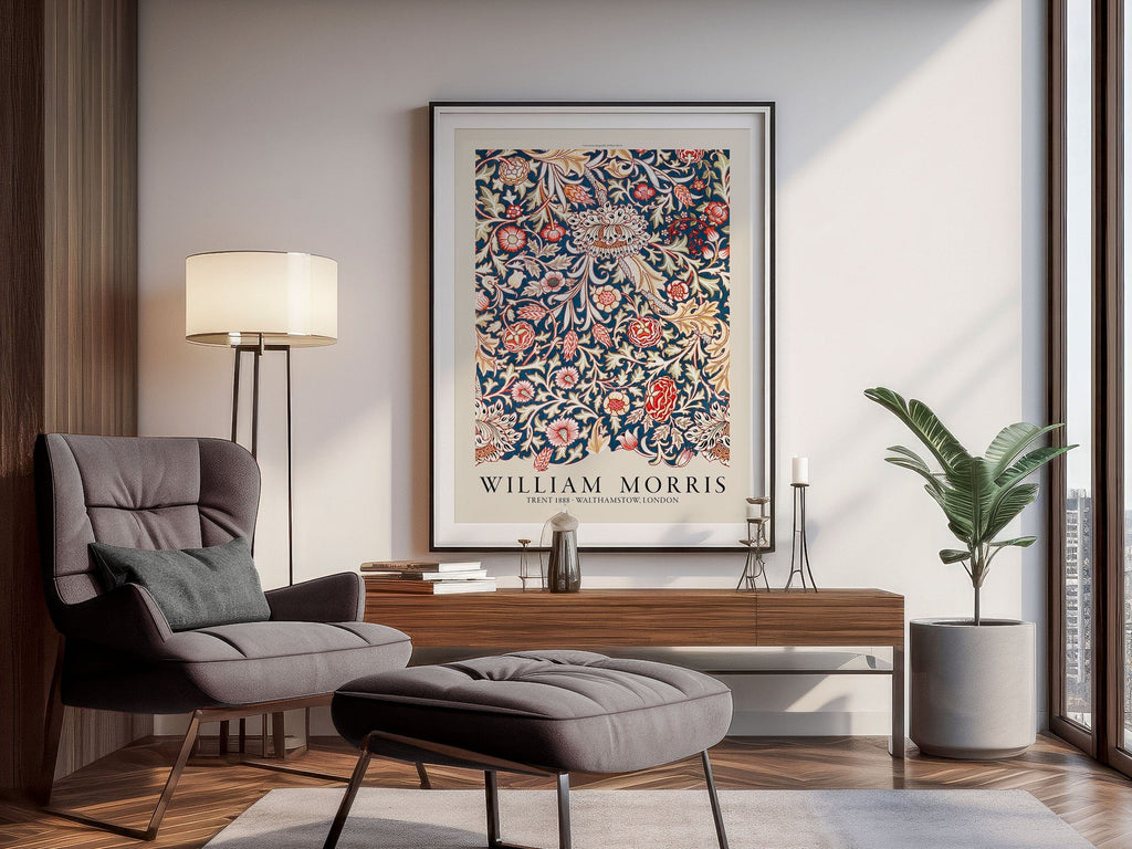 William Morris ,Trent Pattern Art Print – Arts & Crafts Movement Decor