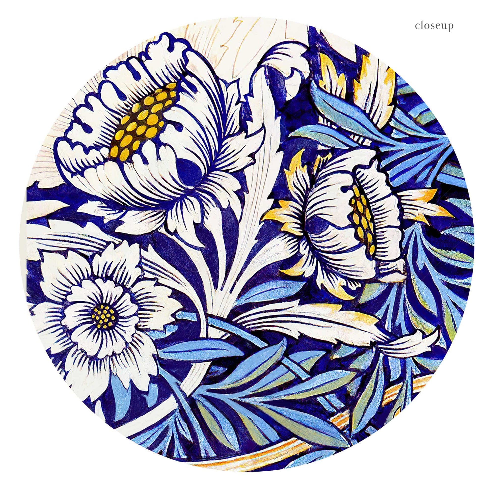 William Morris Tulip and Willow Indigo Print – Arts & Crafts Wall Art