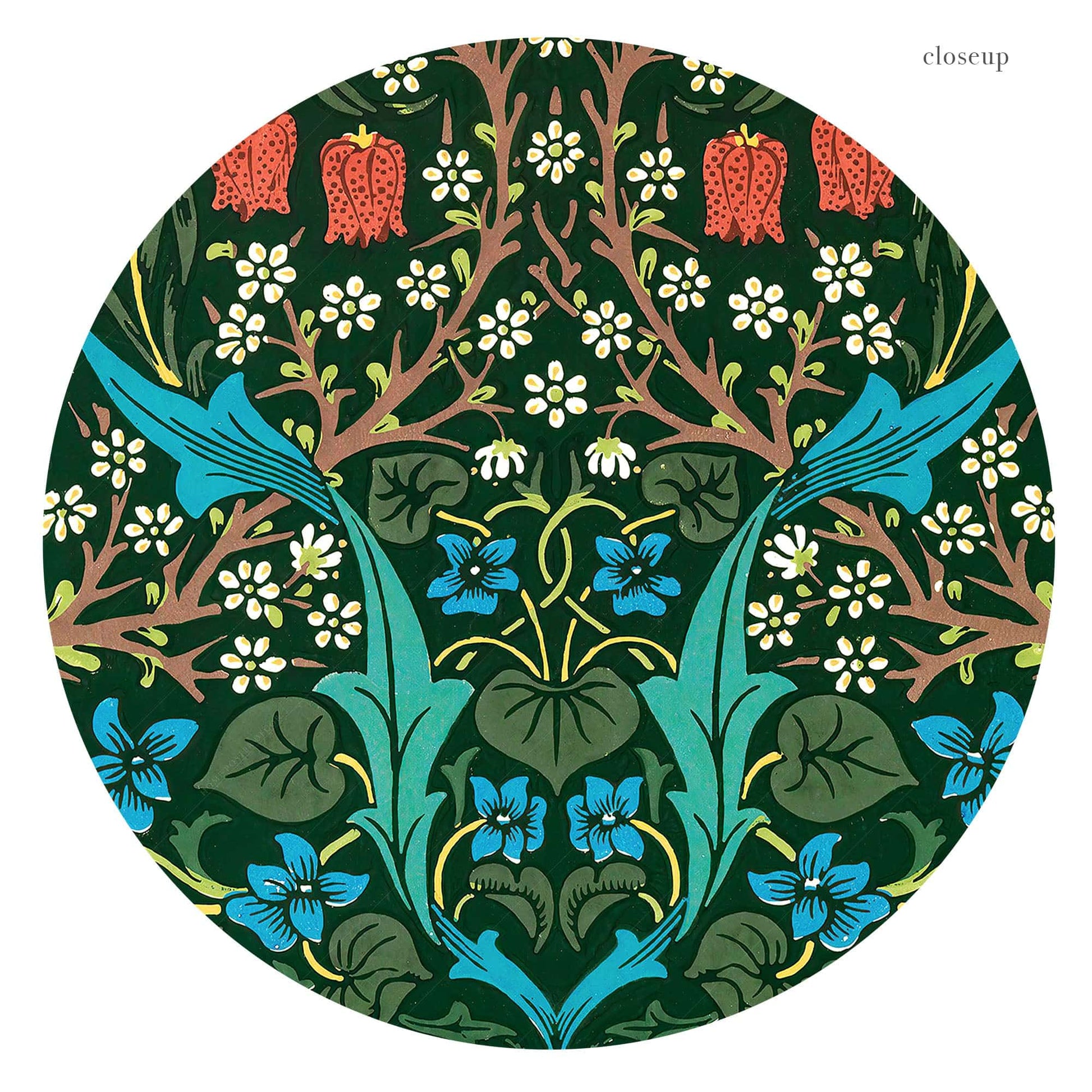 William Morris Blackthorn Art Print – Arts and Crafts Floral Poster