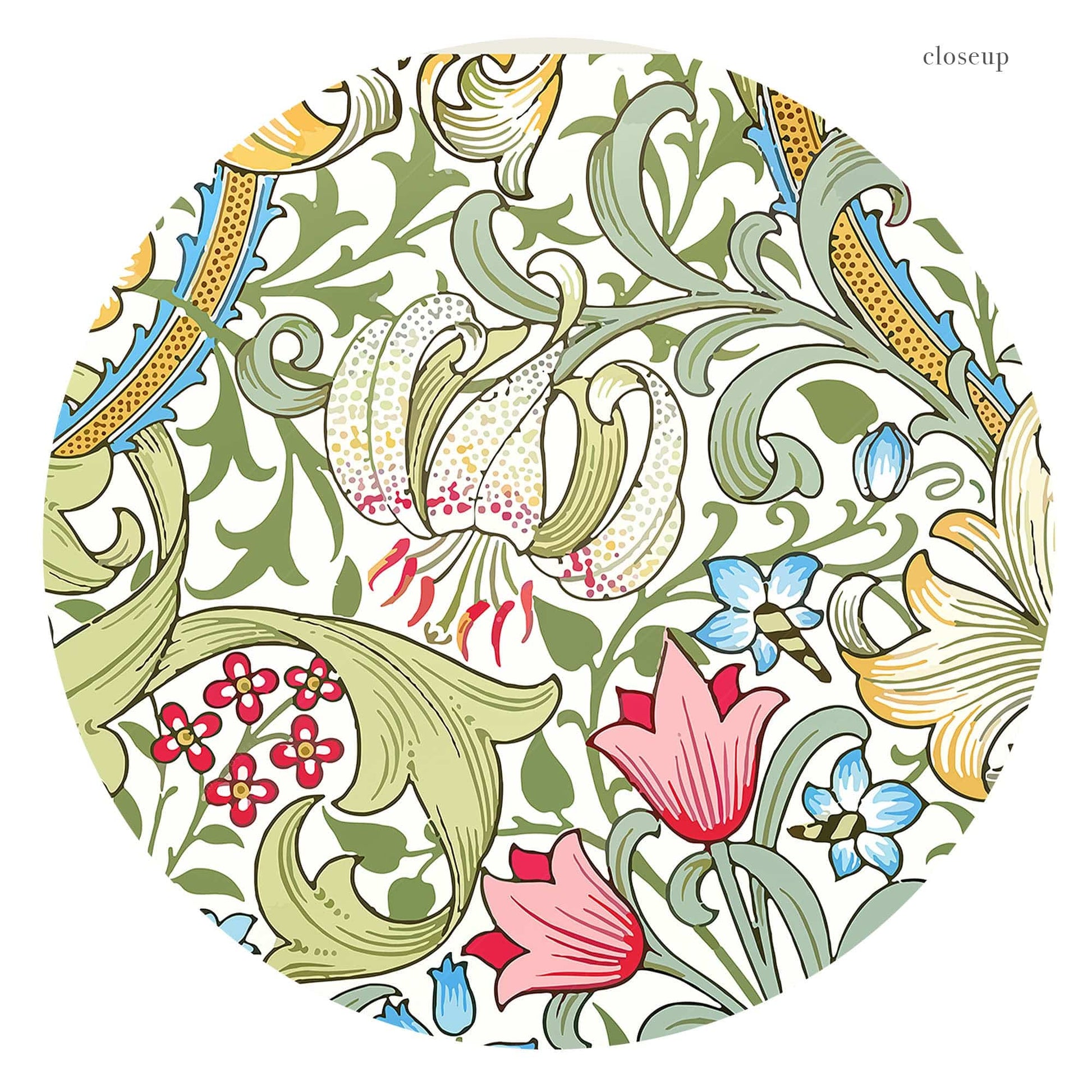 William Morris Golden Lily Art Print – Botanical Wall Art Poster