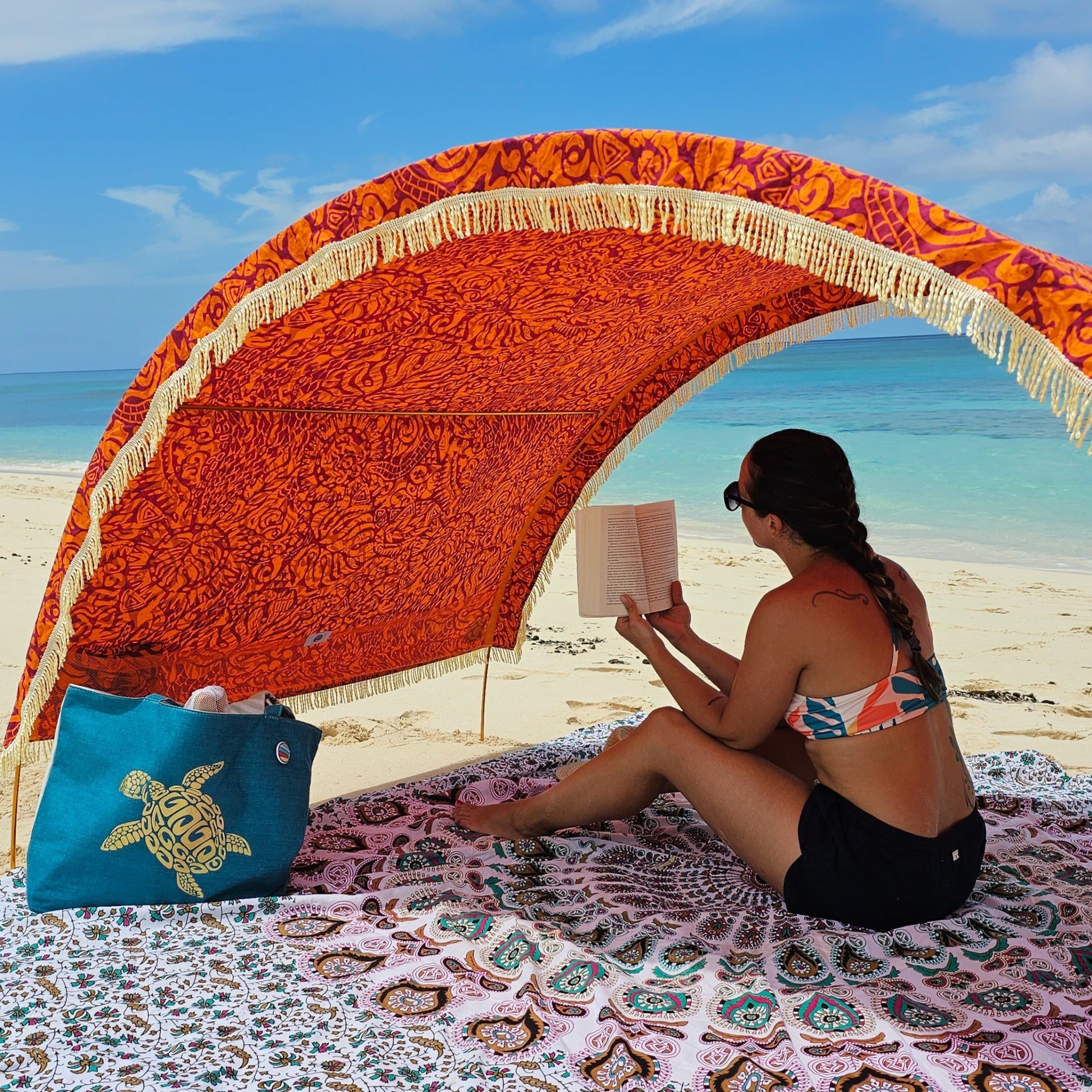 Travel-Ready Cotton Beach Cabana