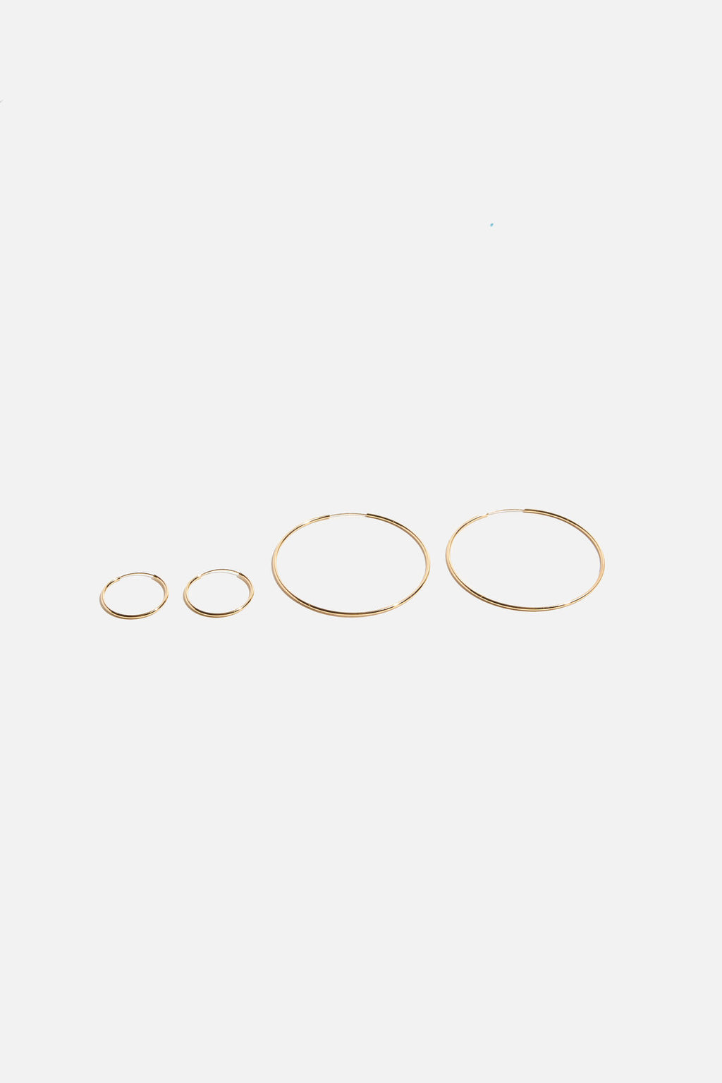 Lot de 2 boucles d'oreilles créoles fines