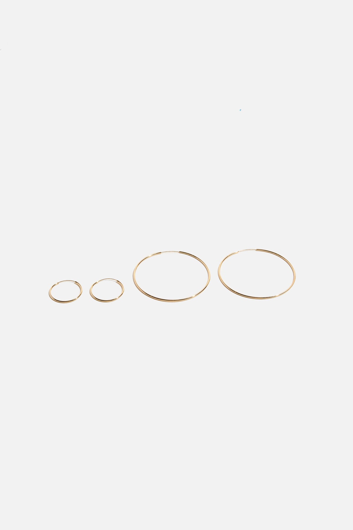 Lot de 2 boucles d'oreilles créoles fines