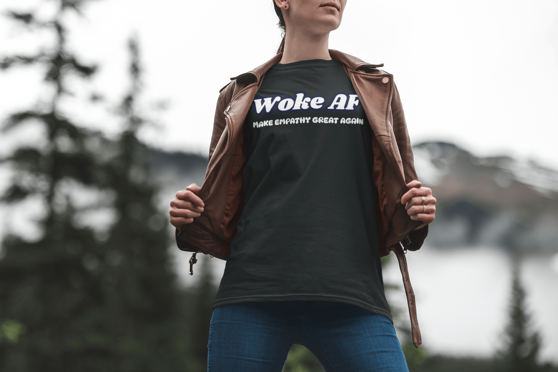 Woke AF Make Empathy Great Again Unisex Cotton Tee Rowantree